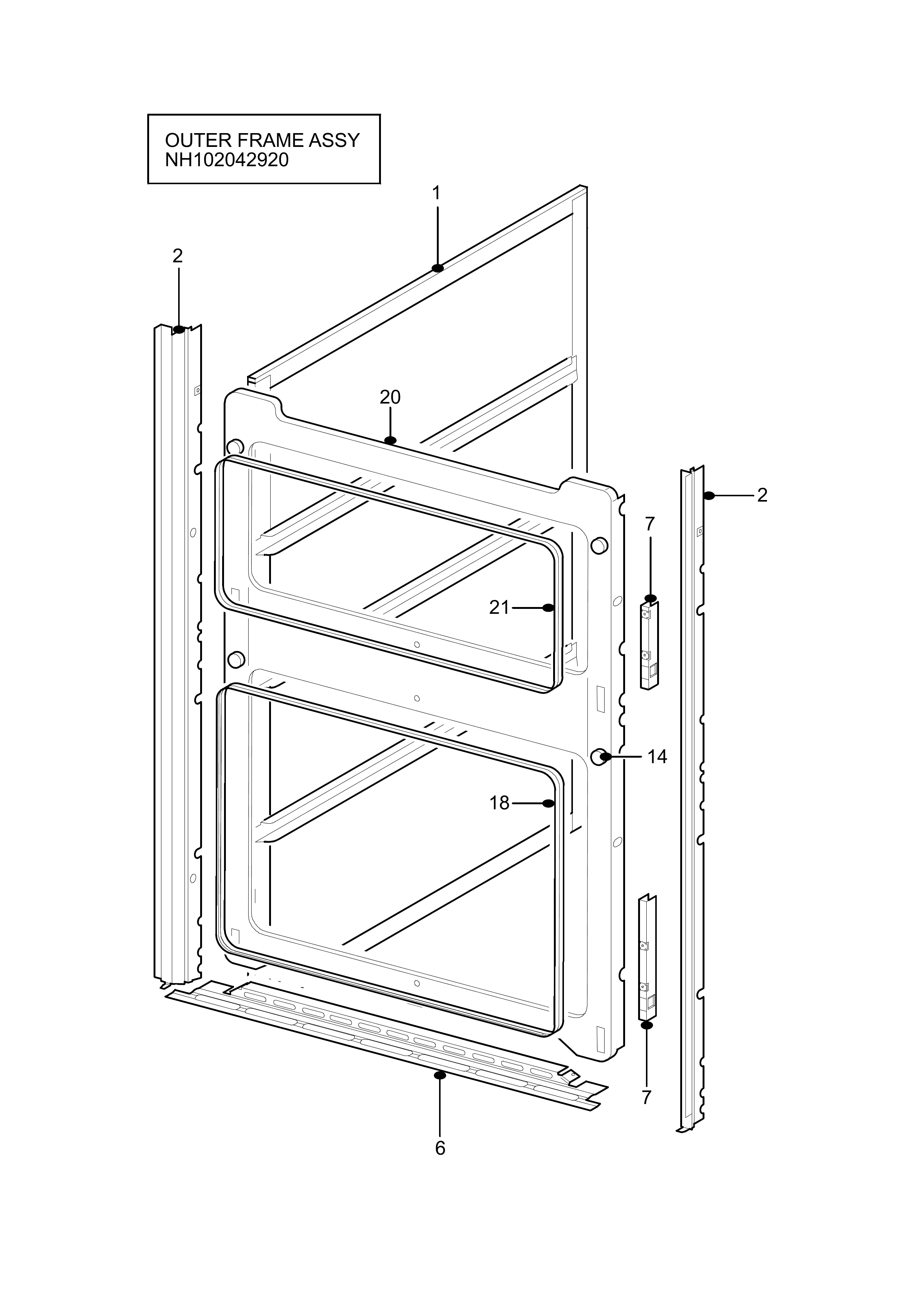 Explosionszeichnung AEG 94417112000 D2160W (WHITE)