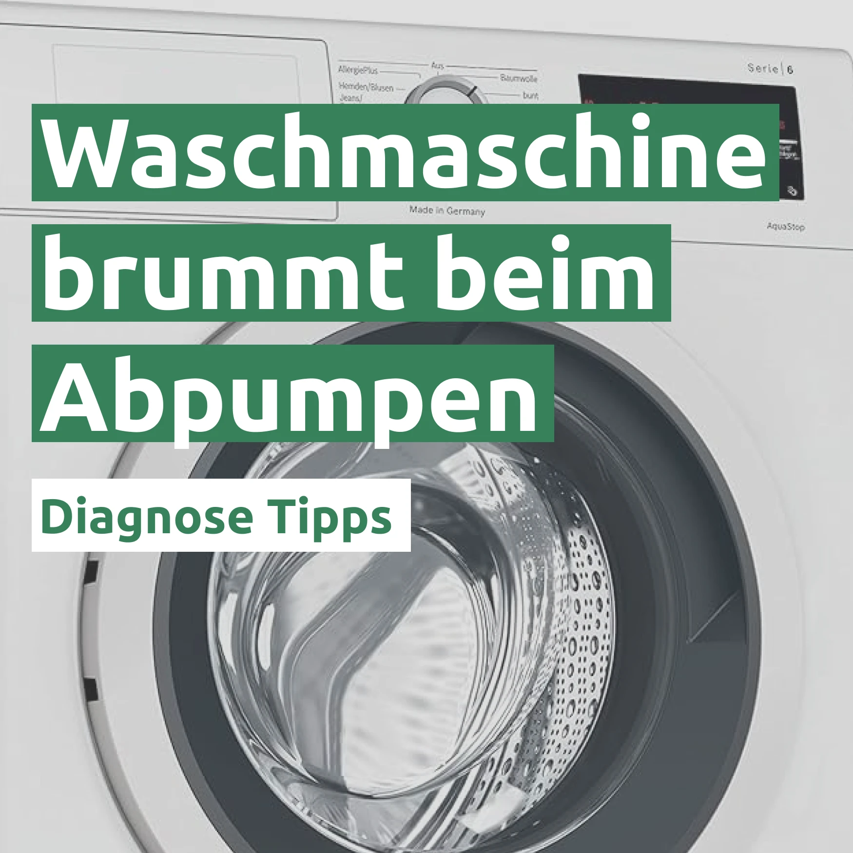 Waschmaschine brummt beim Abpumpen 