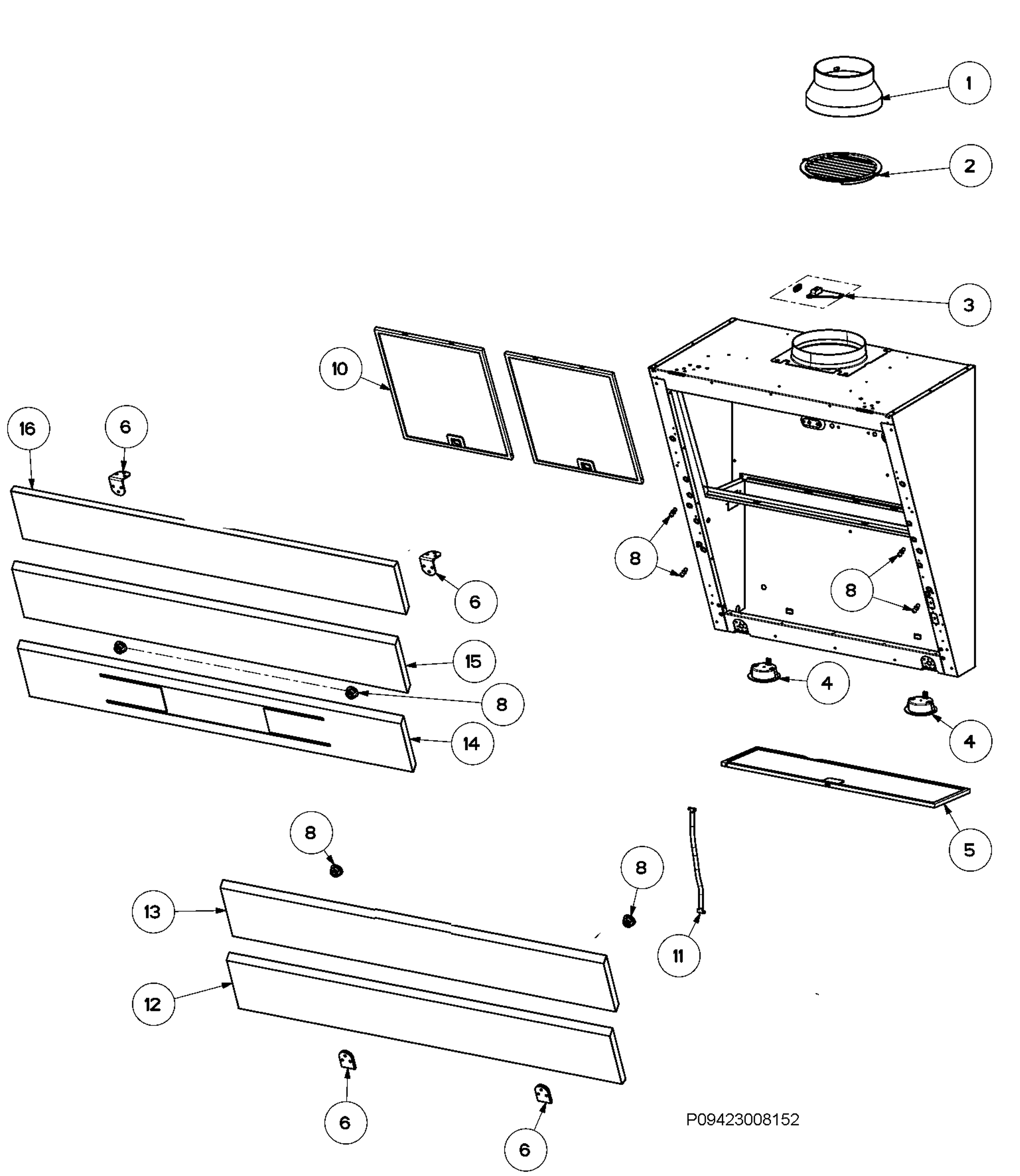 Explosionszeichnung AEG 94249252105 X66453BV0