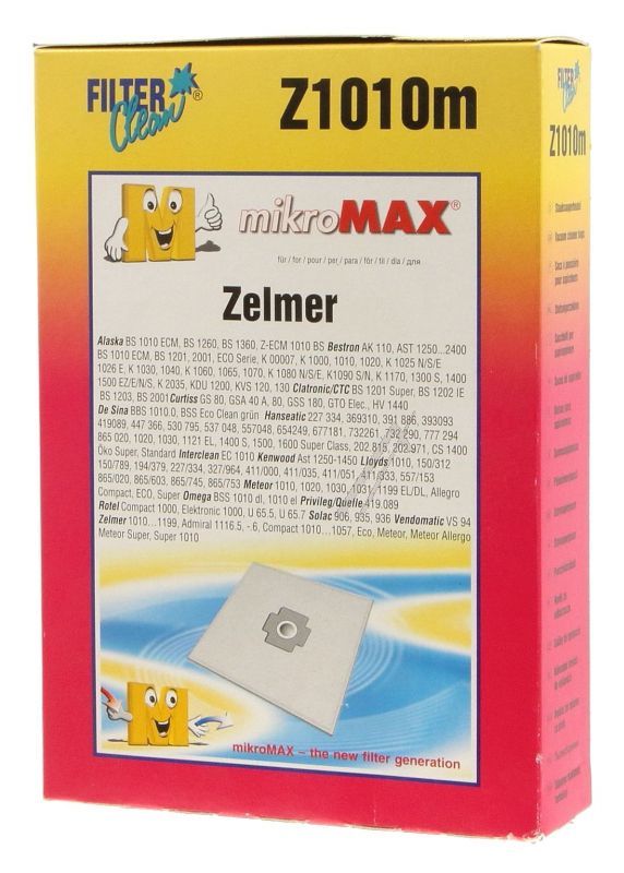 Filter Clean FL0037K Staubsaugerbeutel - Z1010m micromax beutel 4 stück