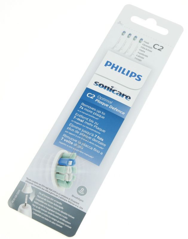 Philips Saeco HX902410 Zahnbürste - Sonicare c2 bürstenkopf zum plaque-schutz, 4er-pack