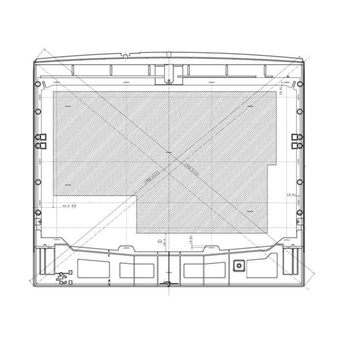 AEG Electrolux 140025652078 Abdeckplatte - Arbeitsplatte,satz,weiss,596.5