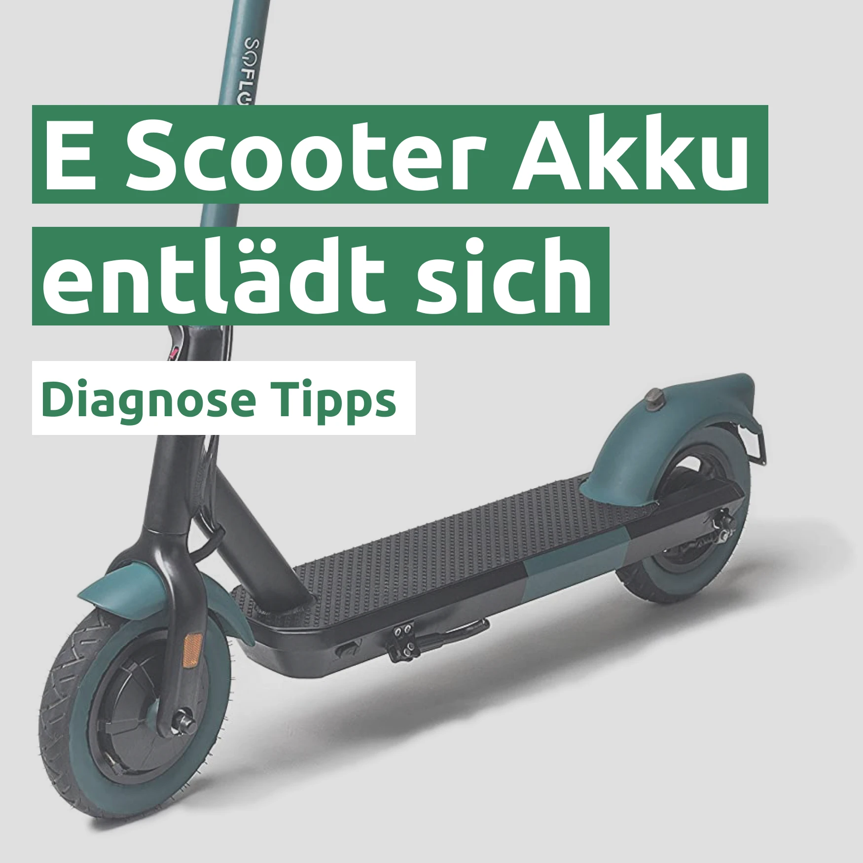 E Scooter Akku entlädt sich 