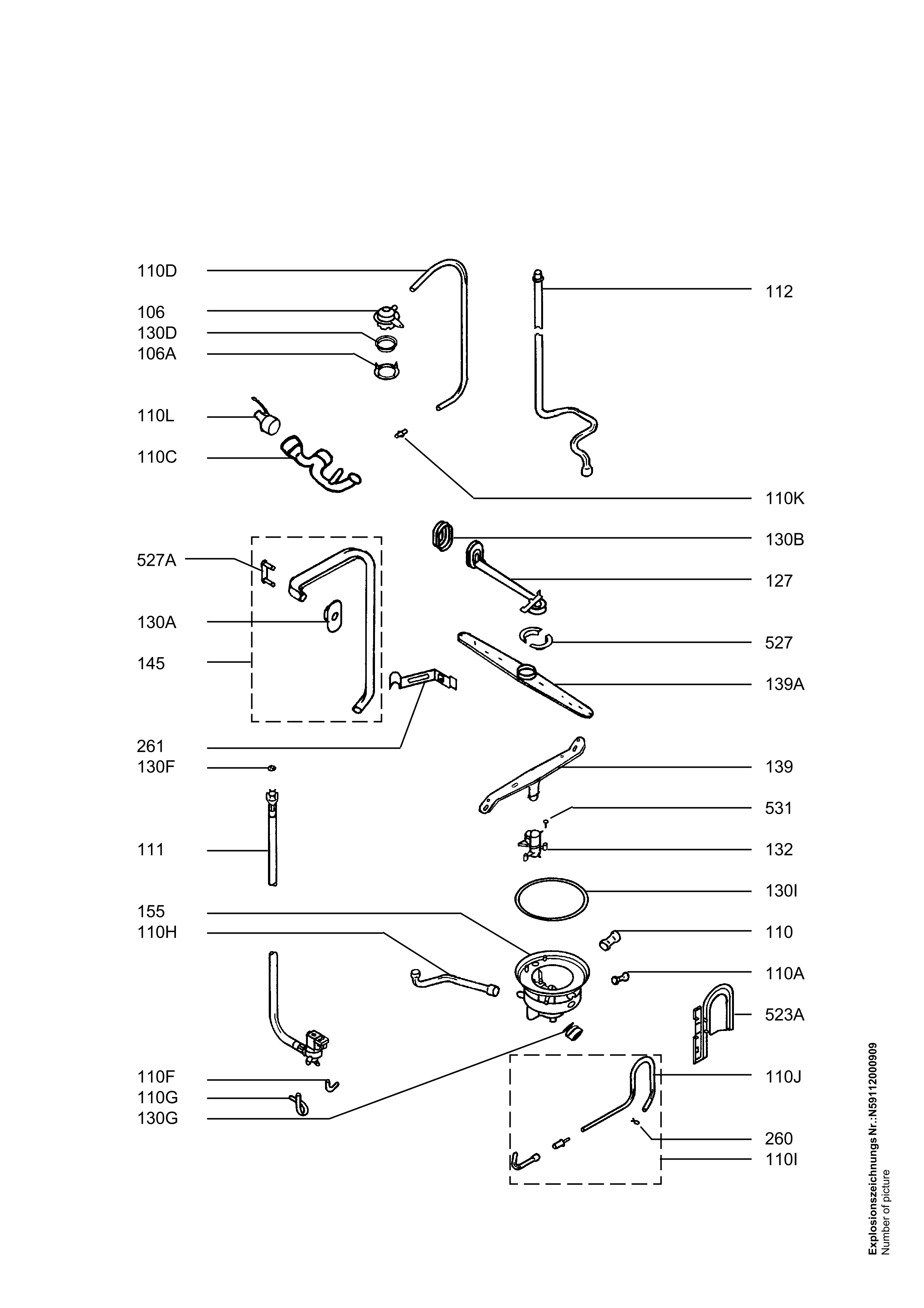 Explosionszeichnung AEG 91123604202 FAV5279U D