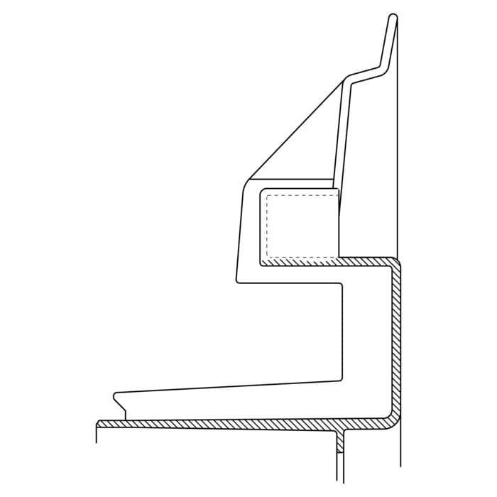 AEG Electrolux 1254360314 Gehäuse Vorderteil - Ablaufkanal,luft,frontteil