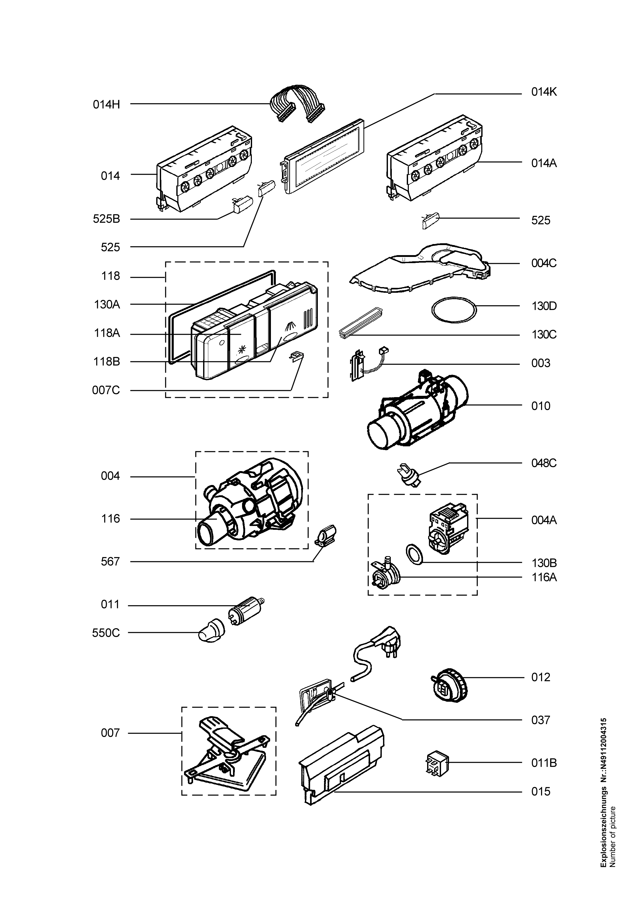 Explosionszeichnung AEG 91123512201 FAV88070IA