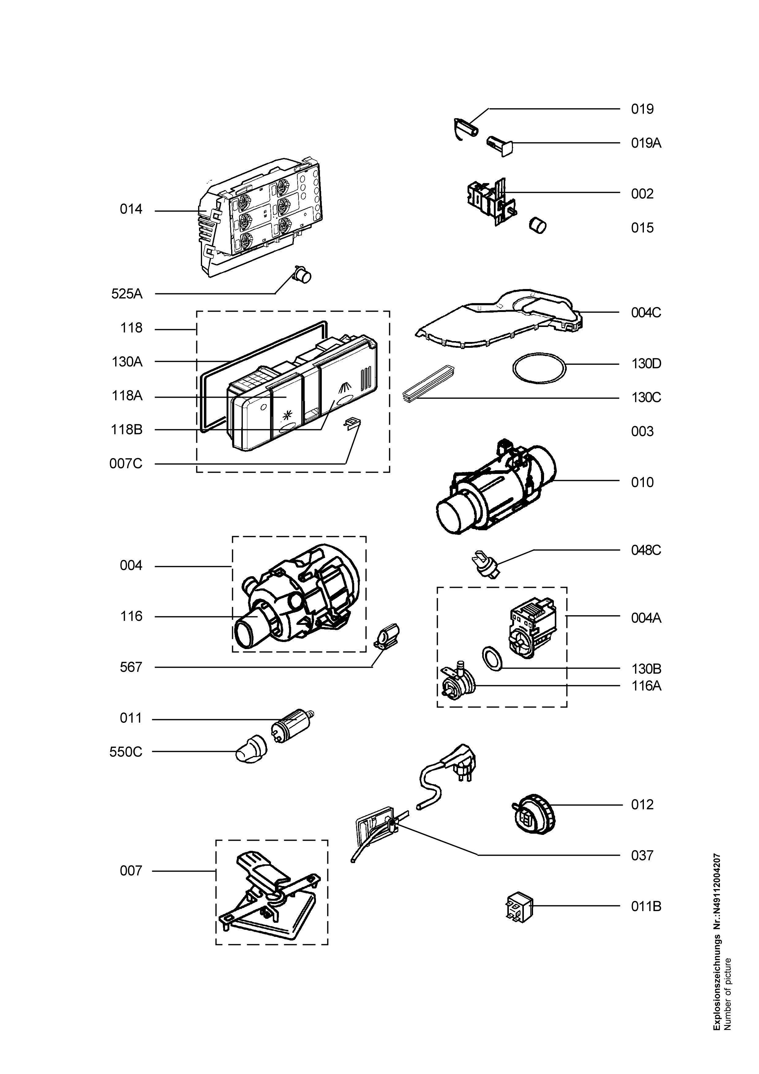 Explosionszeichnung AEG 91123614403 FAV44050UM