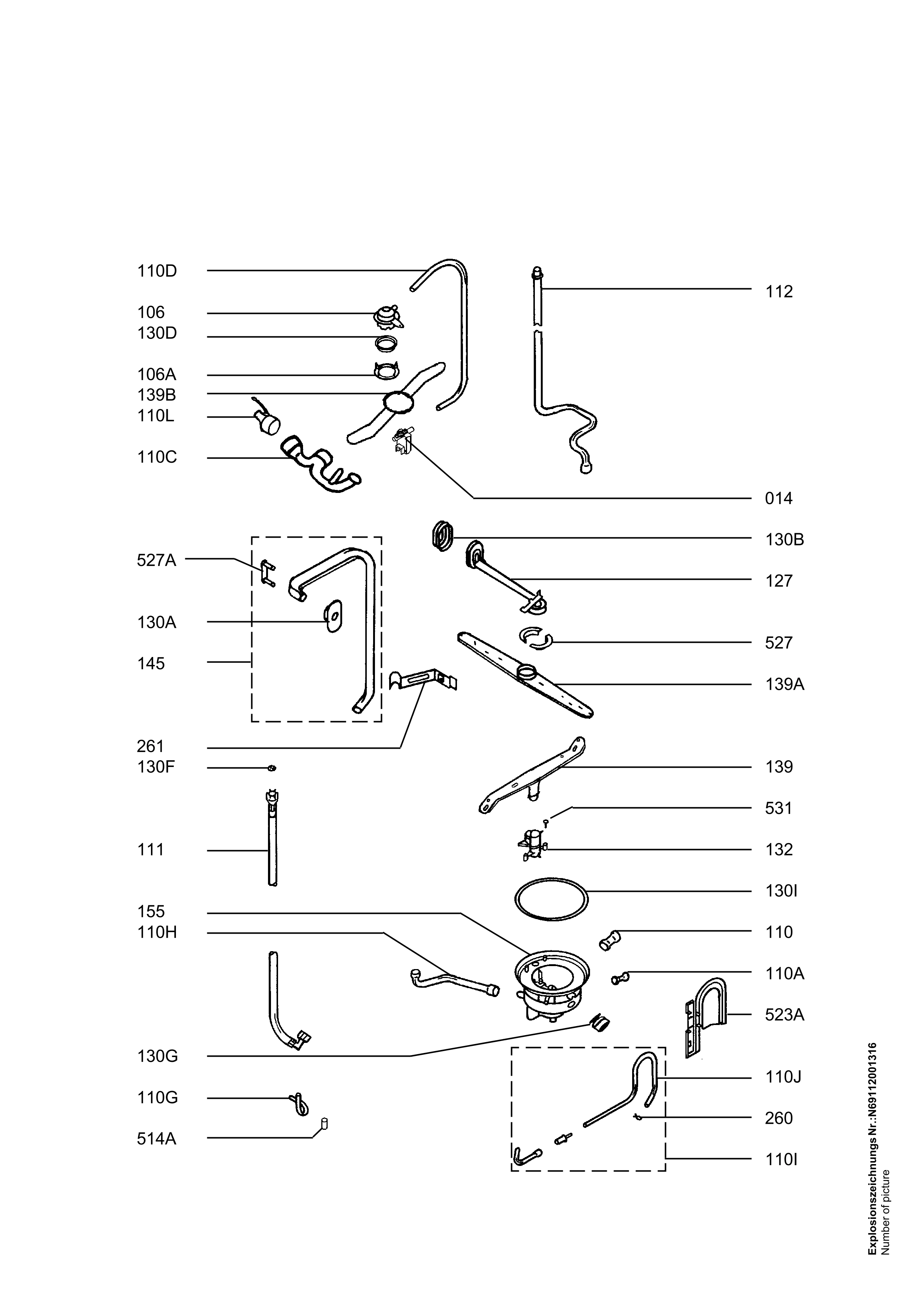 Explosionszeichnung AEG 91123487900 ESI 6260 X