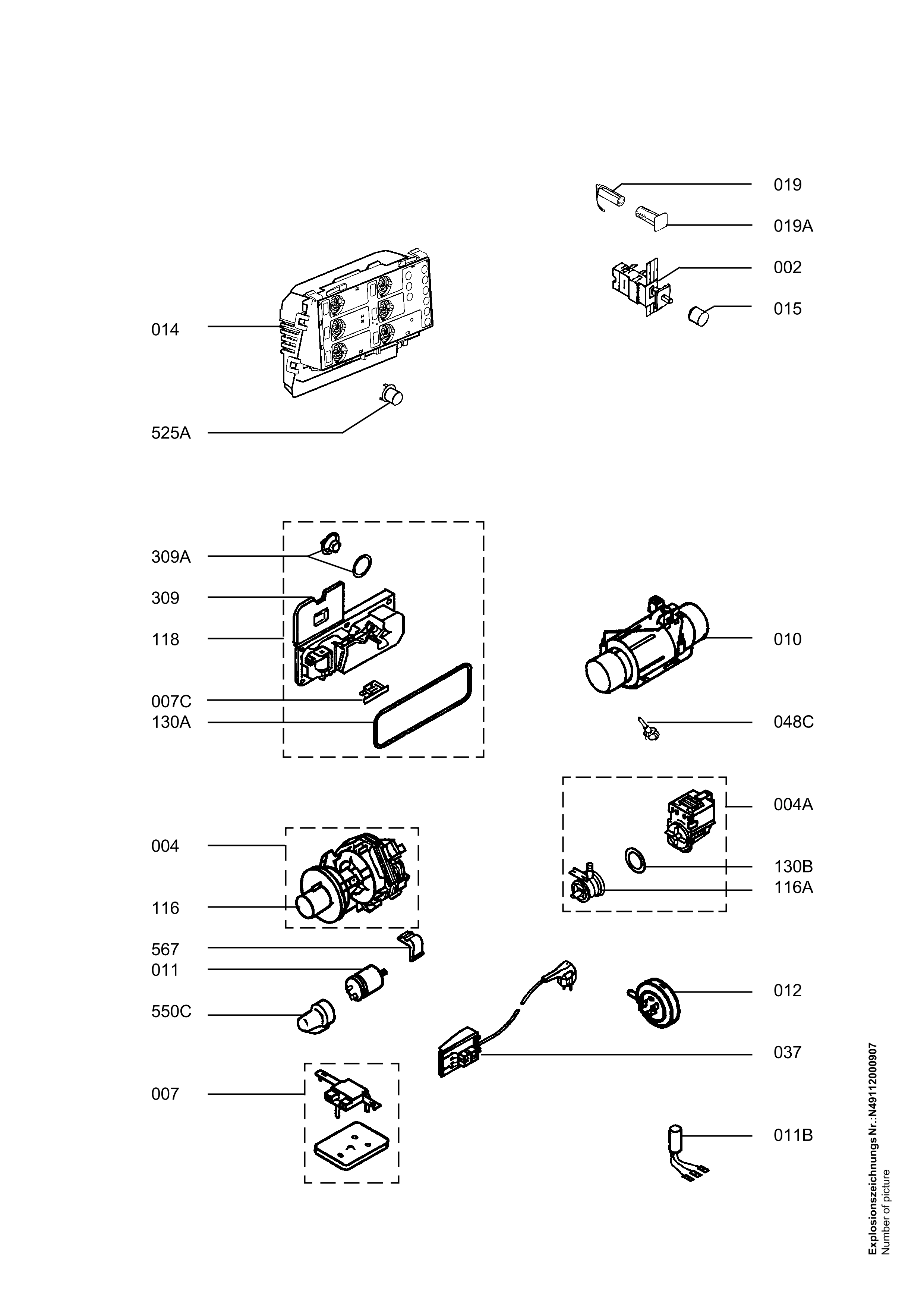 Explosionszeichnung AEG 91123462200 FAV40769IM