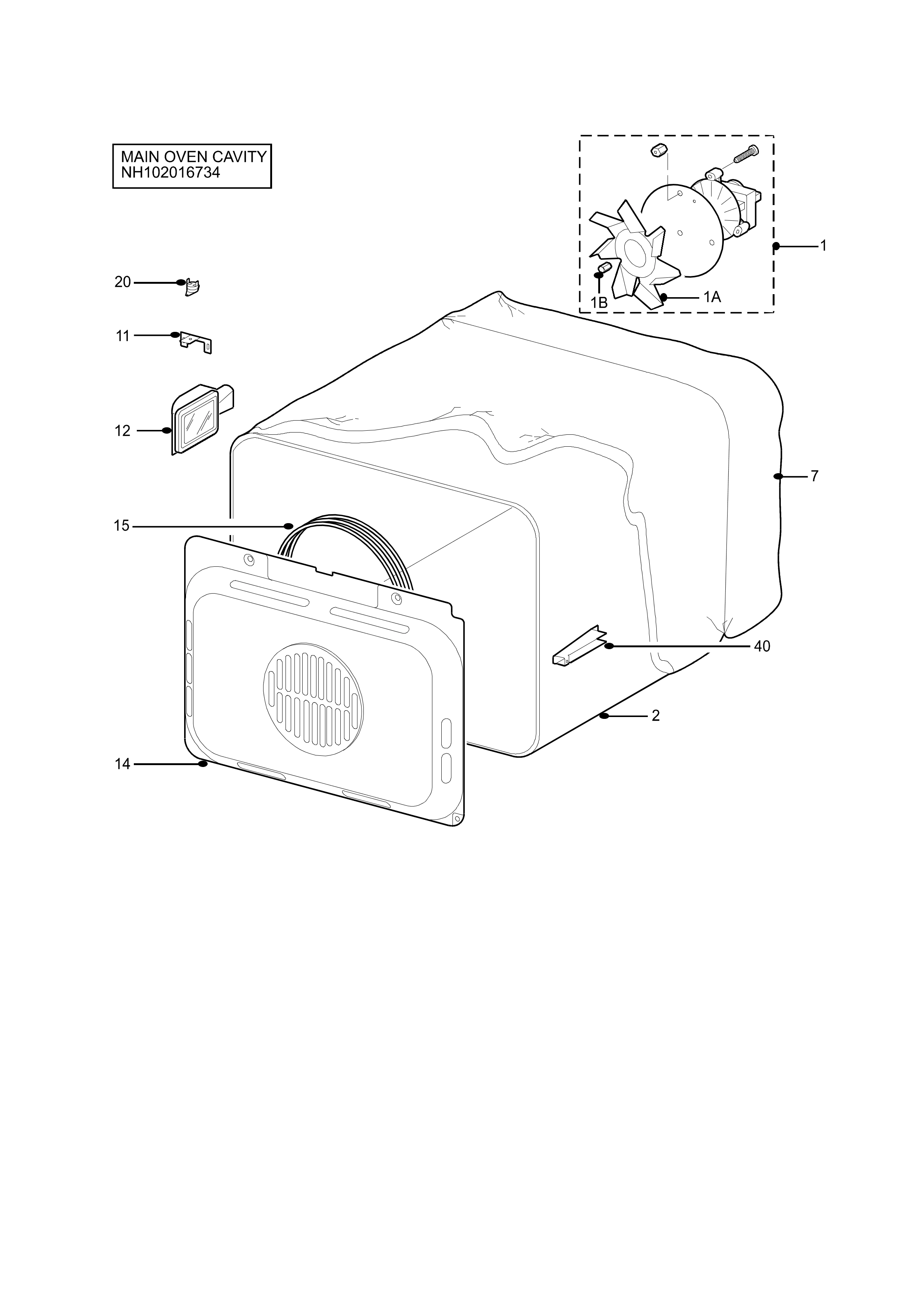 Explosionszeichnung AEG 94417112000 D2160W (WHITE)