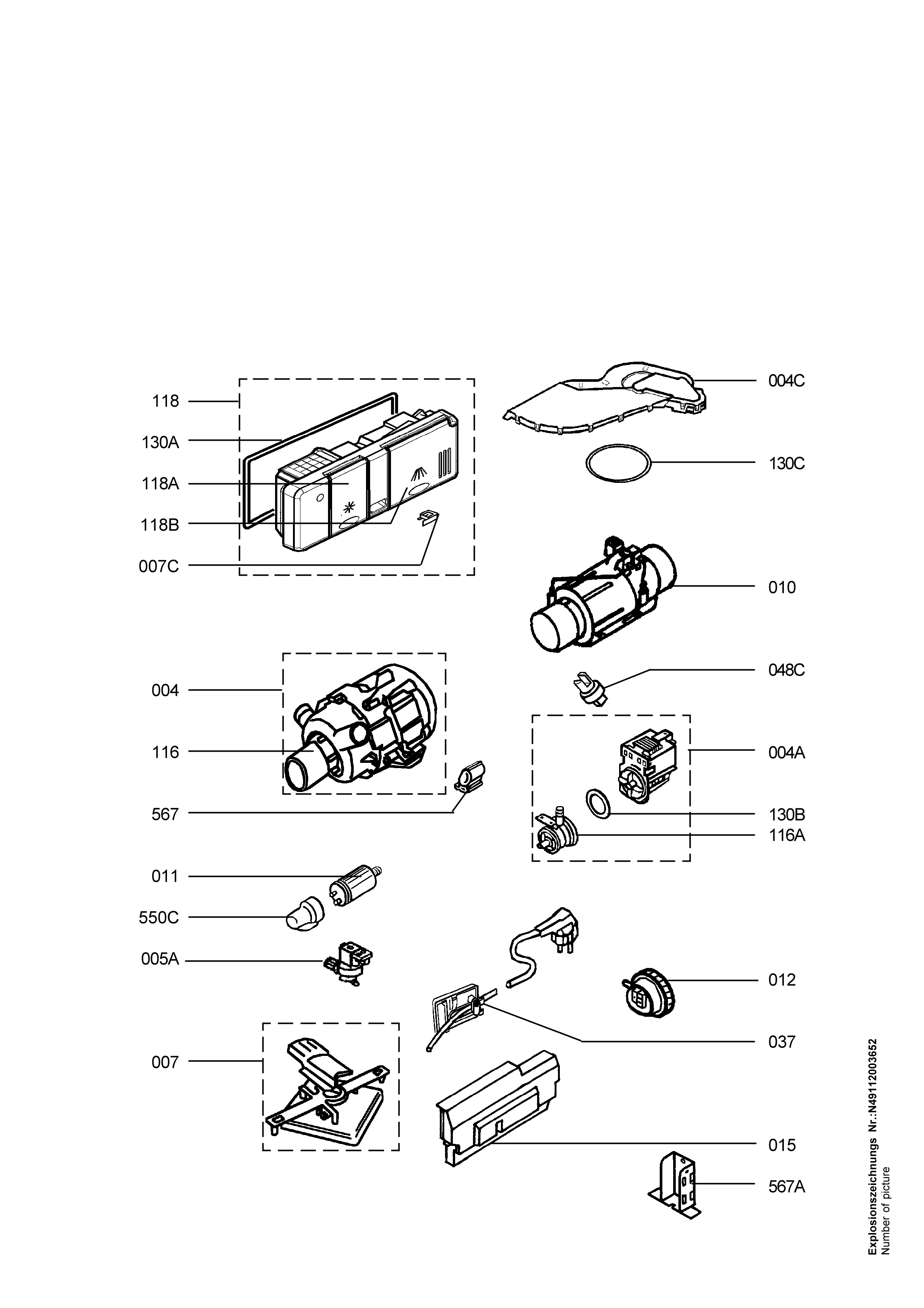 Explosionszeichnung AEG 91123484401 ESL 6250