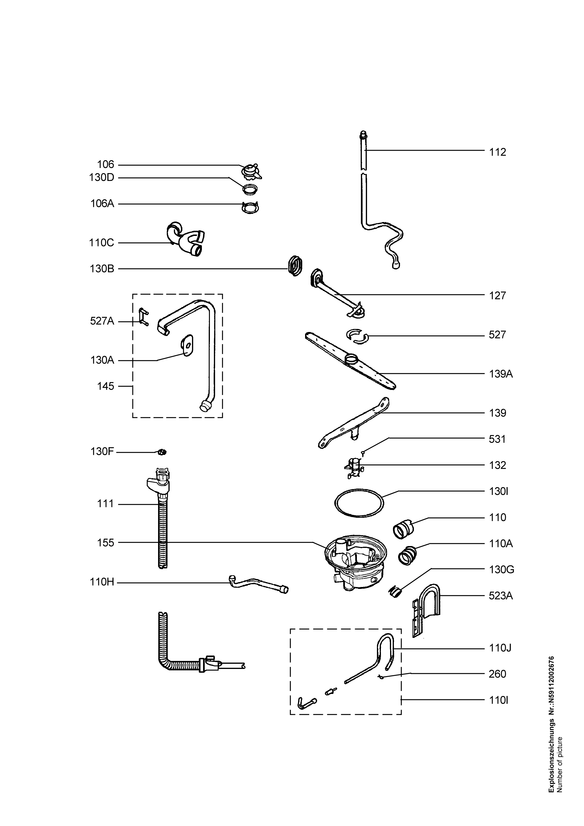 Explosionszeichnung AEG 91123477901 FAV43050I-W