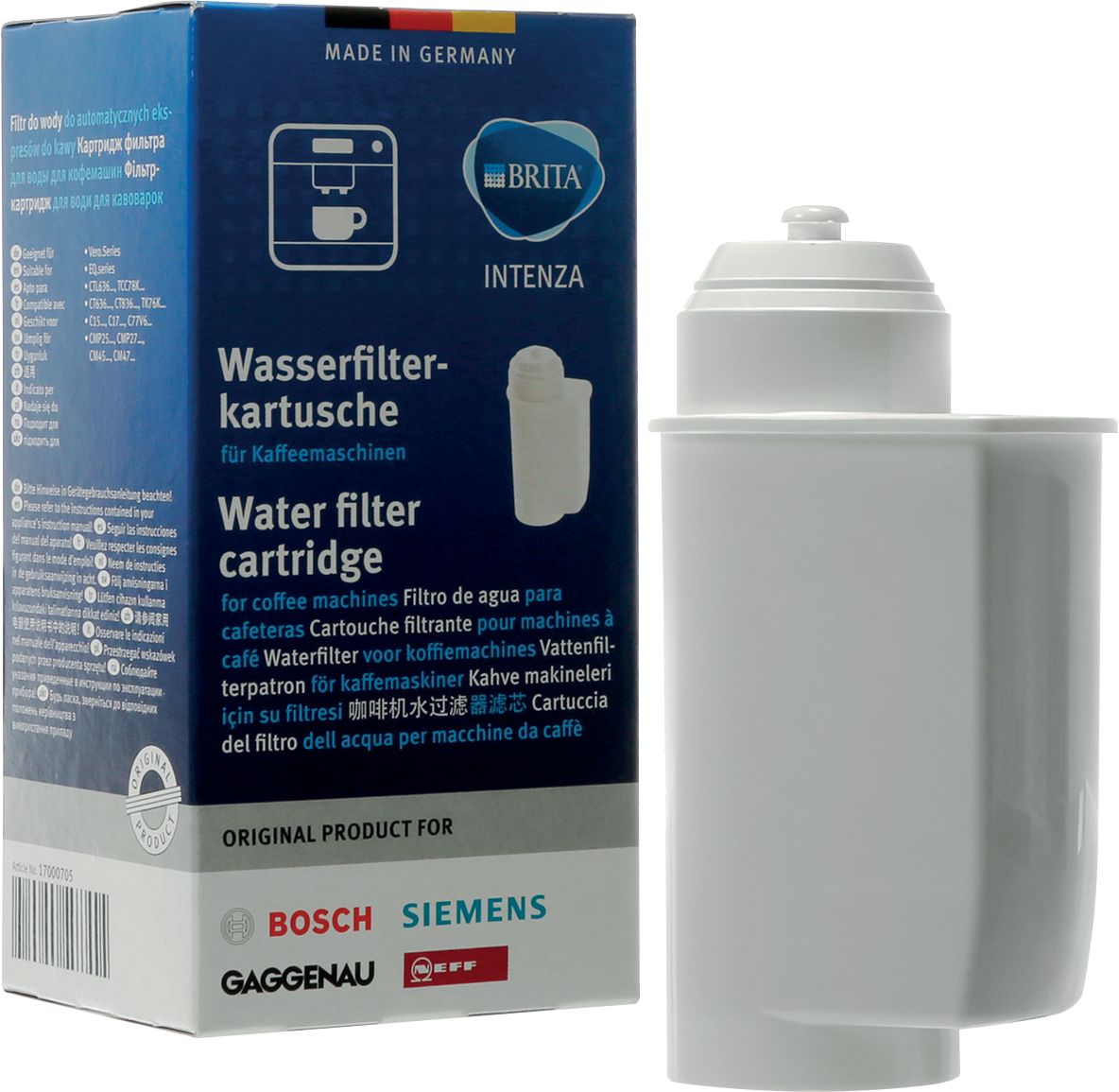 Bosch Wasserfilter 17000705 für Kaffeemaschine Brita Intenza Ersatzteil