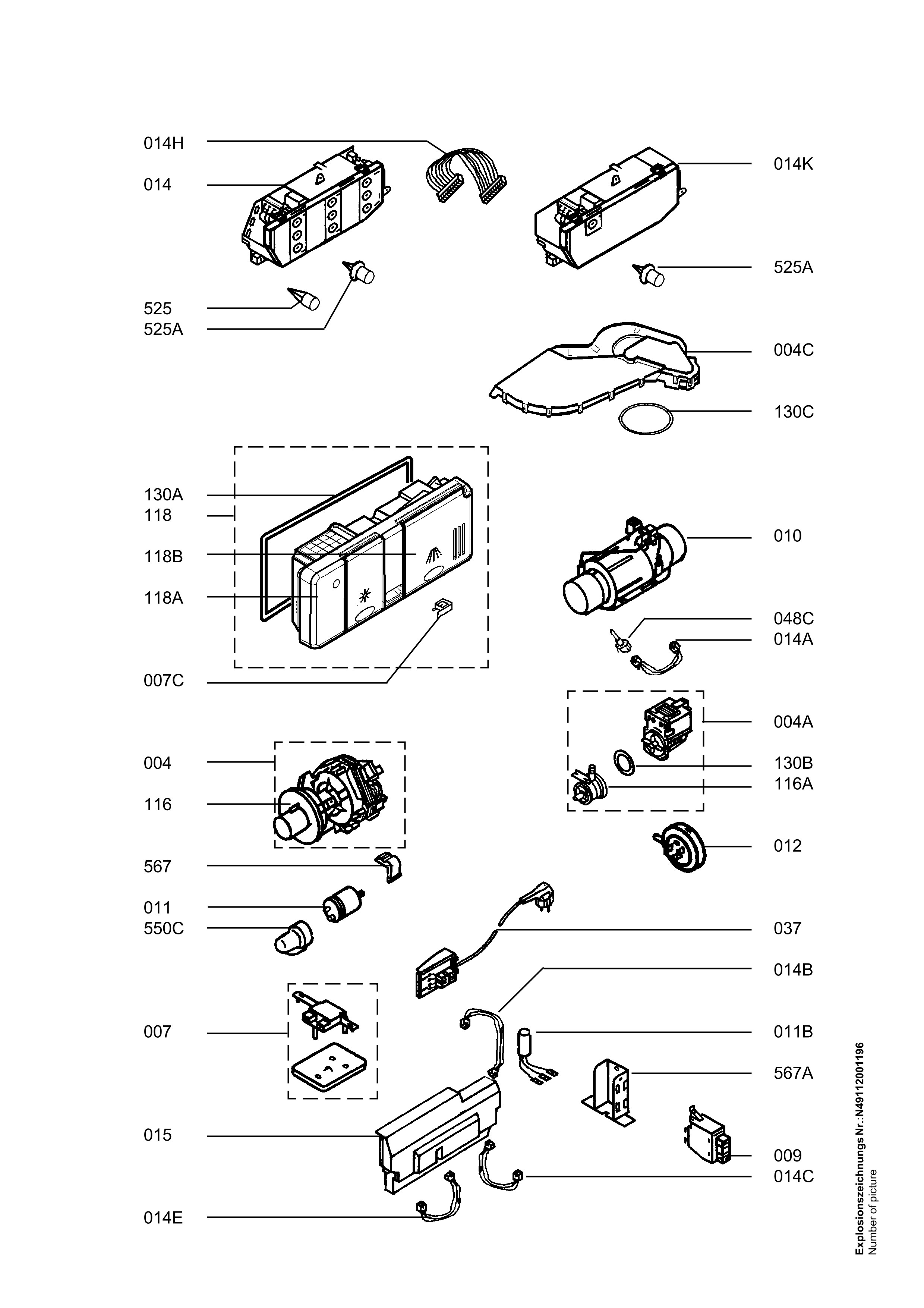 Explosionszeichnung AEG 91123247700 FAV40829W