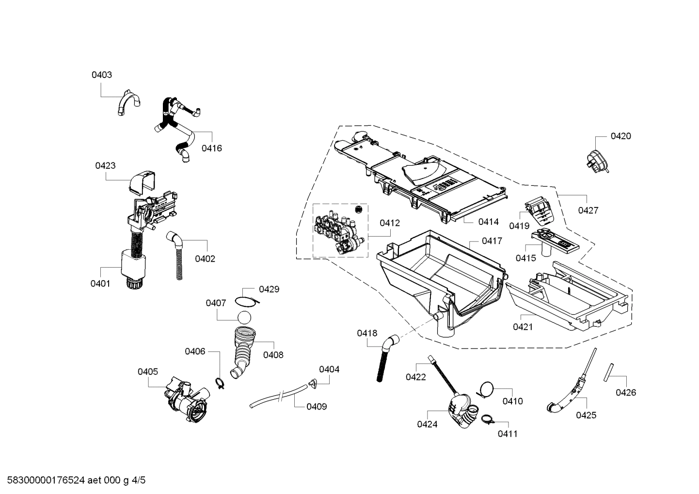 Explosionszeichnung Siemens WK14D540FF/05 Wash&Dry