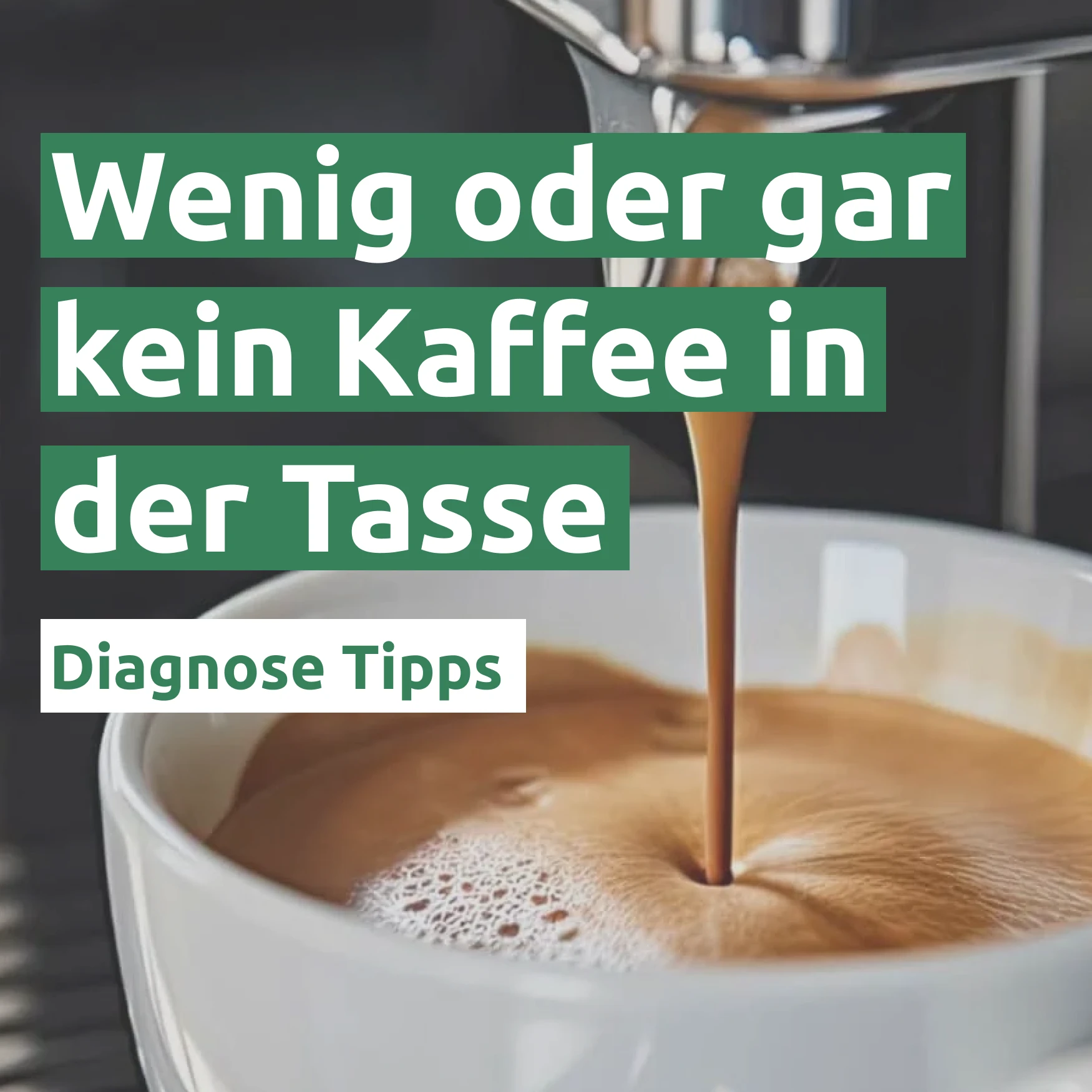 Wenig oder gar kein Kaffee in der Tasse