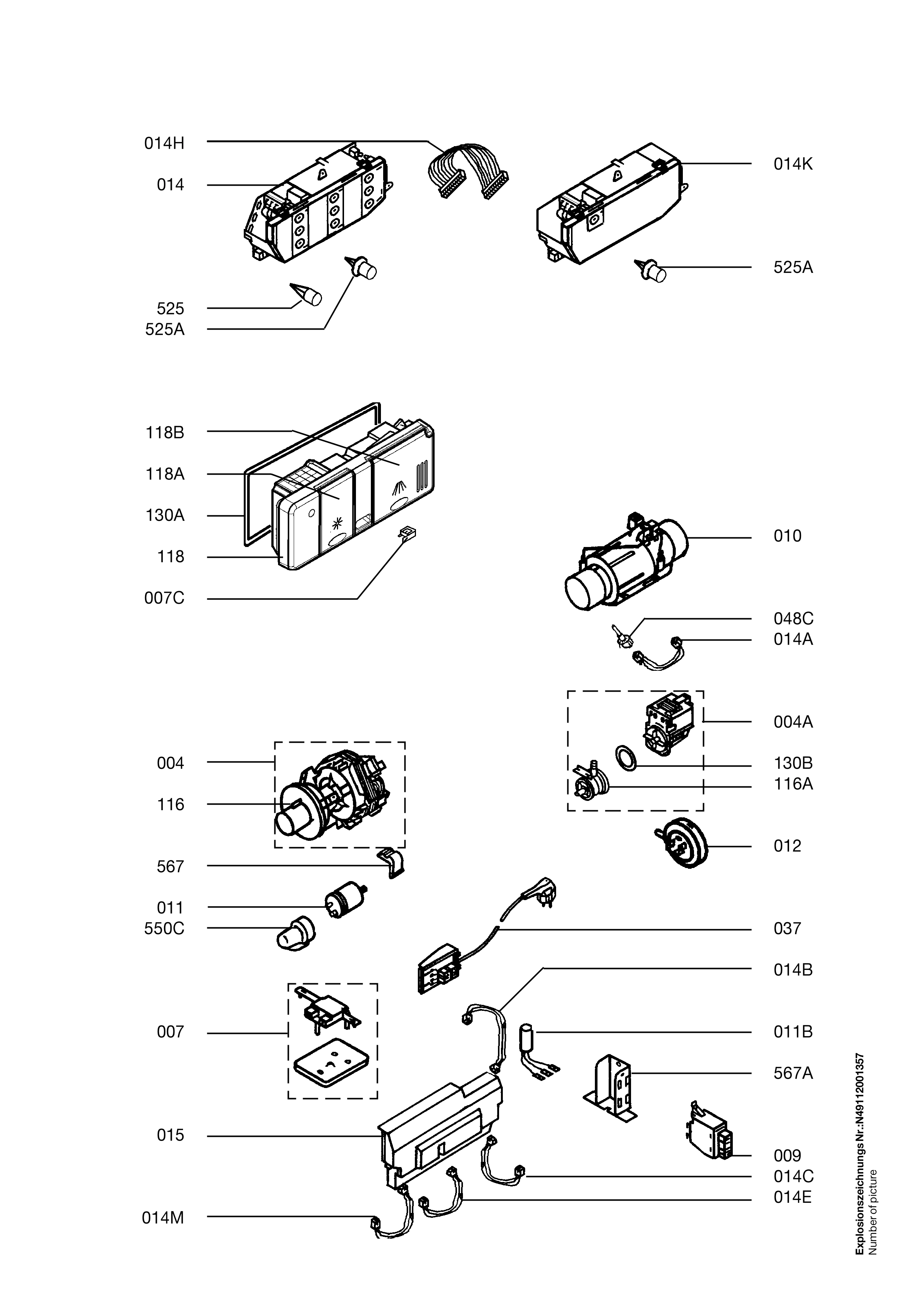 Explosionszeichnung AEG 91123607002 FAV40750U W