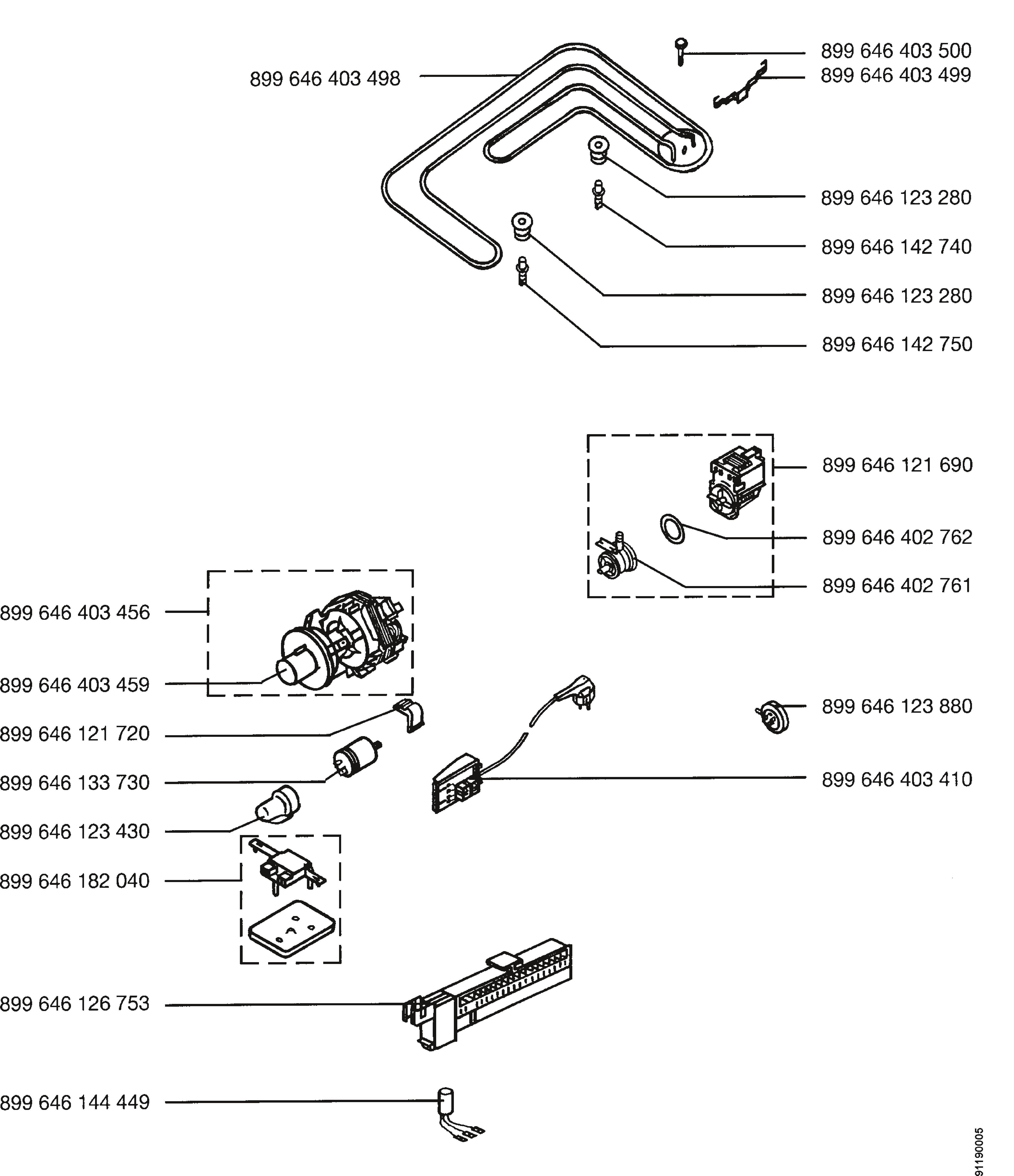 Explosionszeichnung AEG 91123409700 ESI 661 X