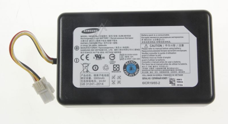 Samsung DJ9600193A Staubsaugerakku - Dj96-00193a assy battery,21.6v,liion,6s2p,130*80*50