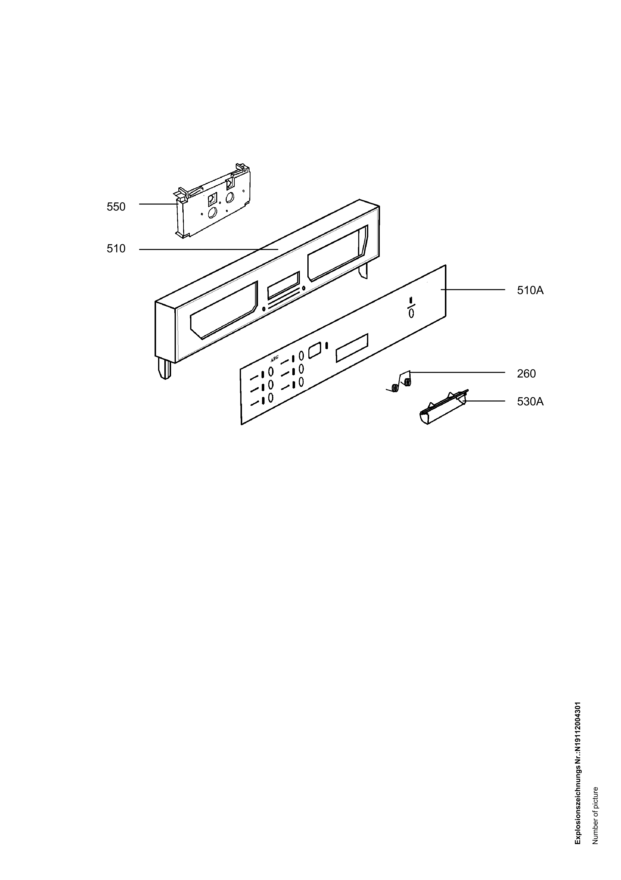 Explosionszeichnung AEG 91123623801 FAV65060UD
