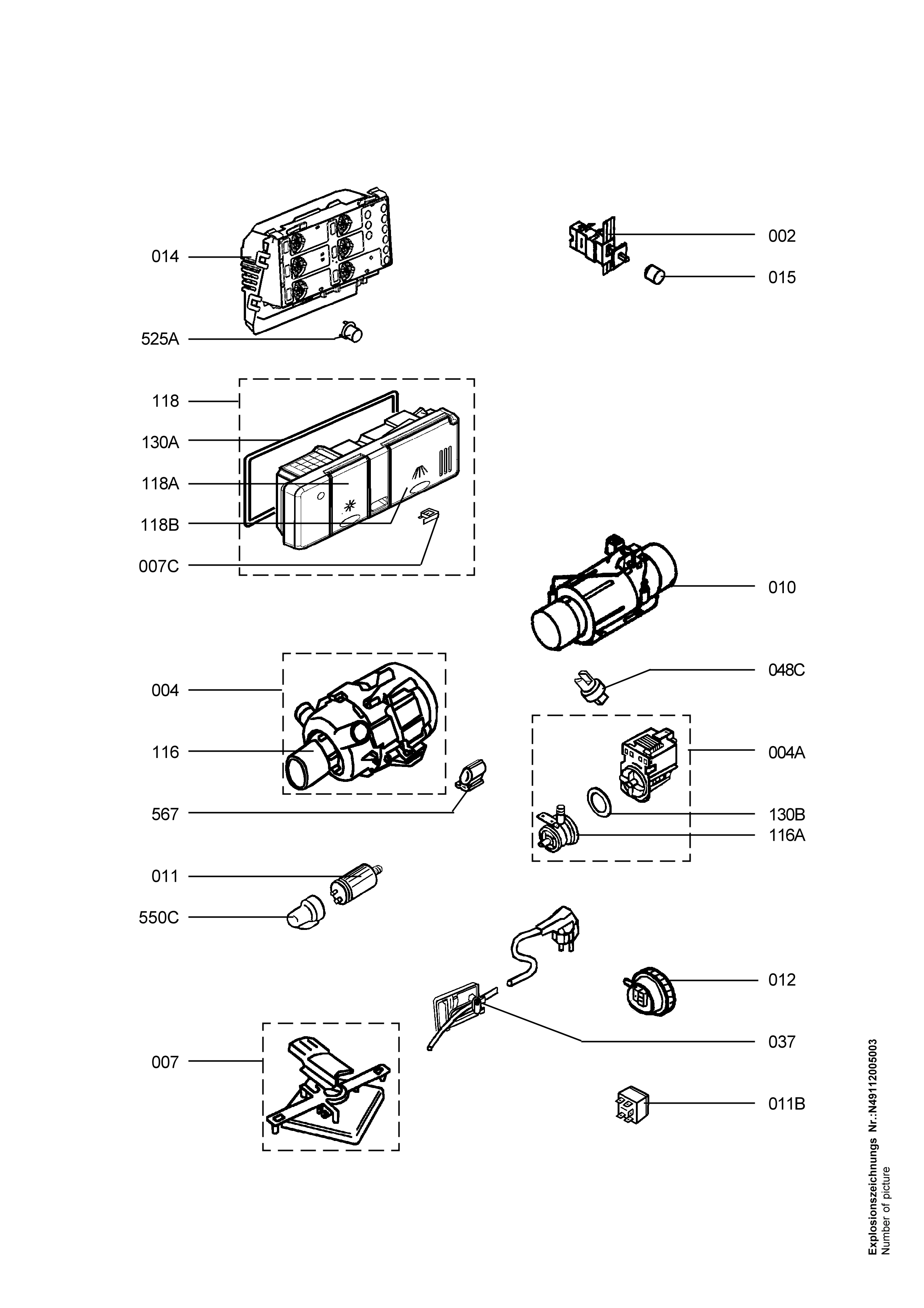 Explosionszeichnung AEG 91123528900 FAV44062ID
