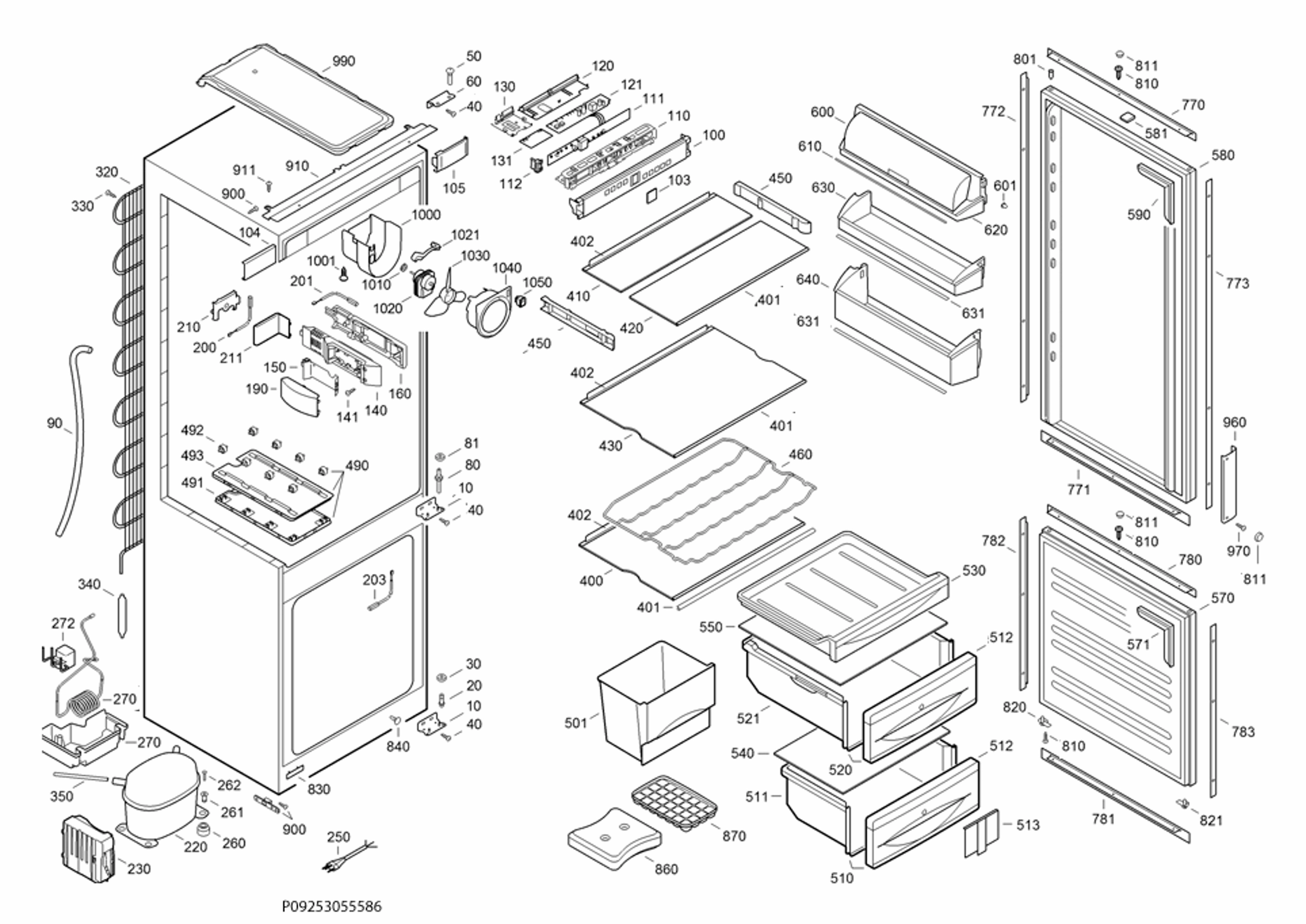 Explosionszeichnung Ikea 92503159702 LFCF223/92