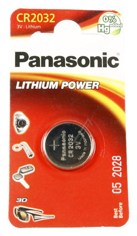 Panasonic CR2032L1BP Knopfzelle 3,0V - Cr2032 cr-2032l/1bp lithium-knopfzelle 3v, 220mah 1er blister