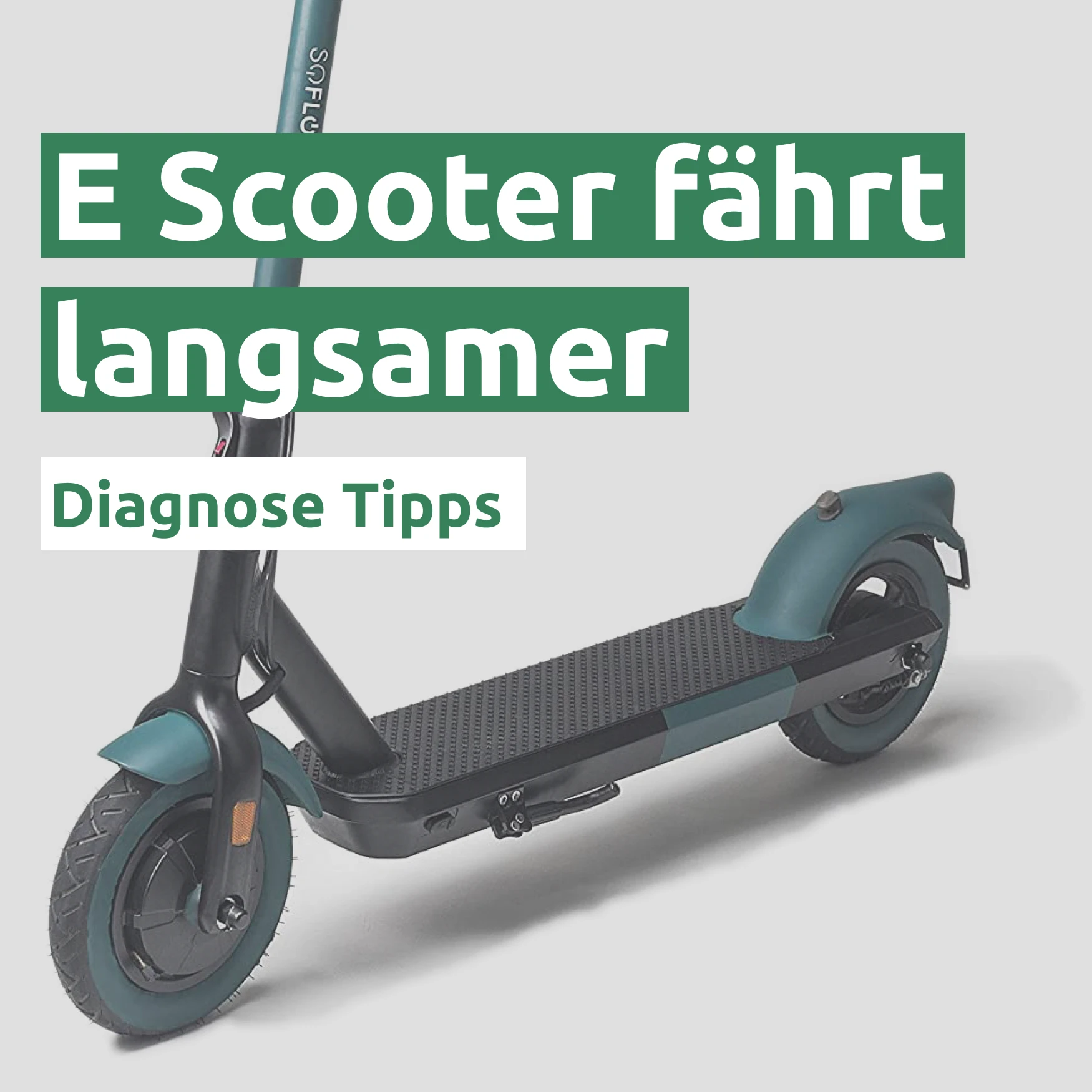 E Scooter fährt langsamer 