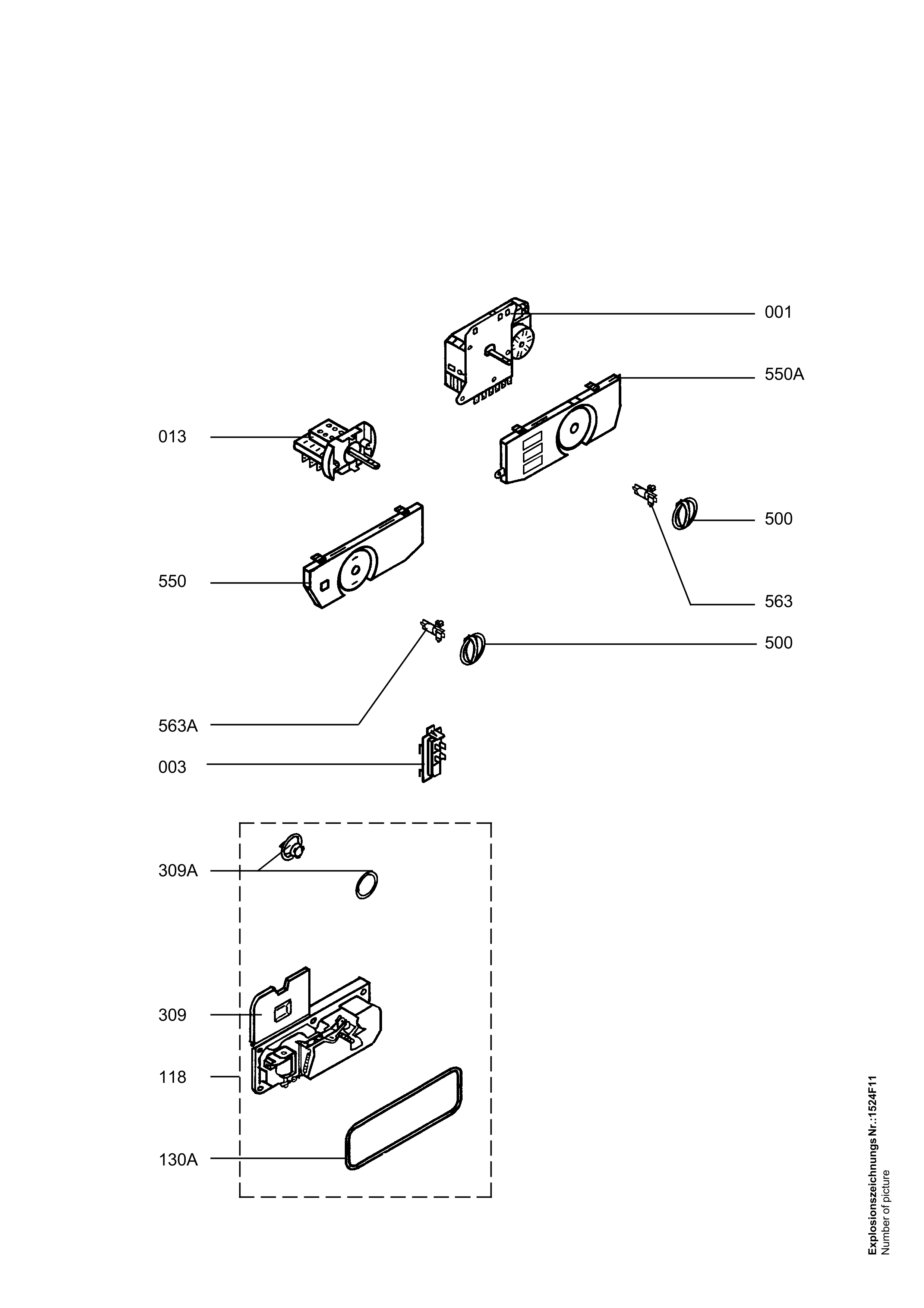 Explosionszeichnung AEG 91123442502 FAV3231I-W