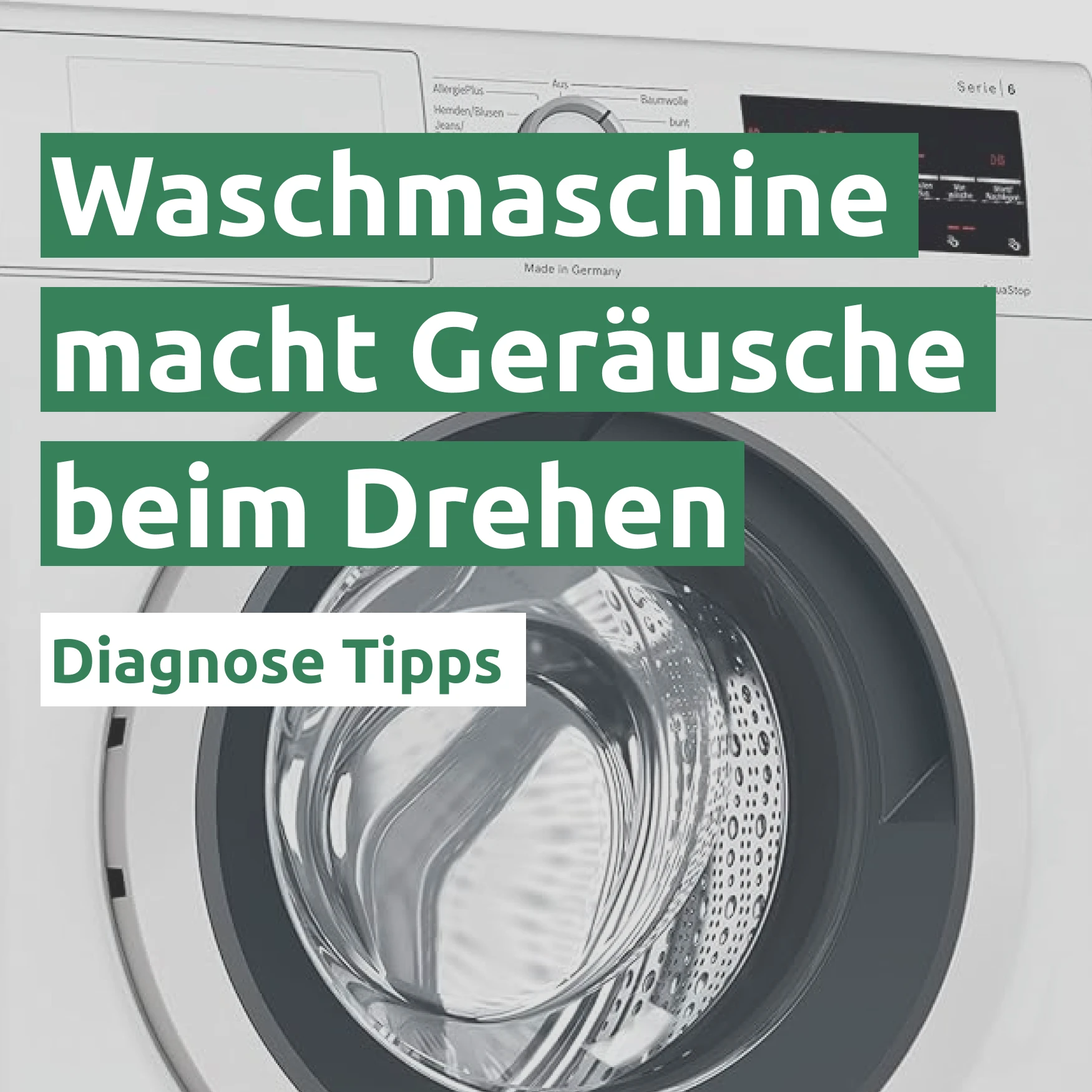 Waschmaschine macht Geräusche beim Drehen