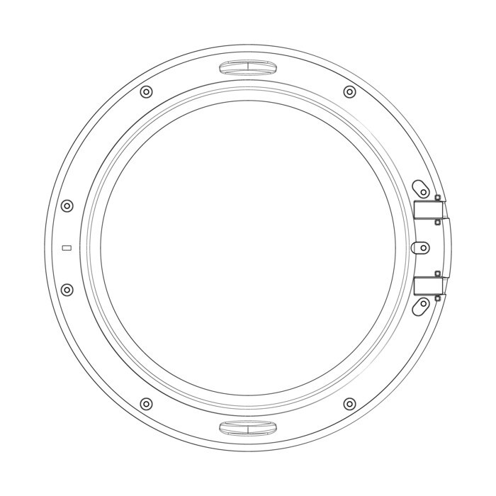 AEG Electrolux 140009238027 Flanschbullauge - Türrahmen,hinten,grau,460mm