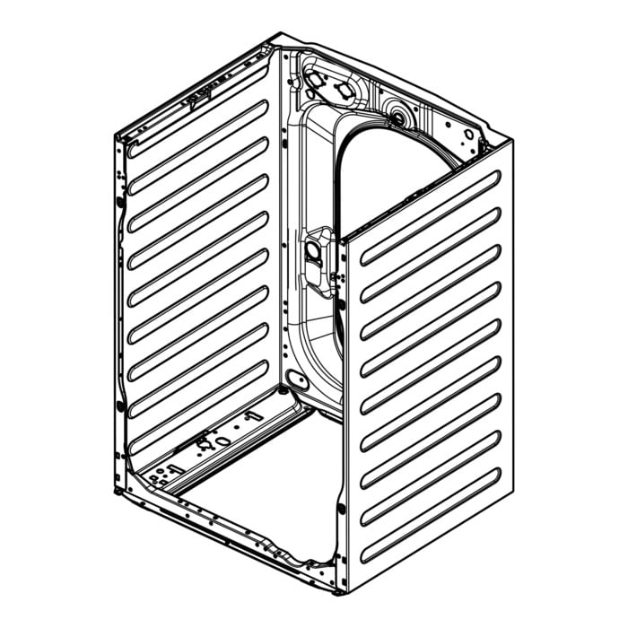 AEG Electrolux 1327743918 Rückwand - Habillage,paroi,blanc,hec60,st