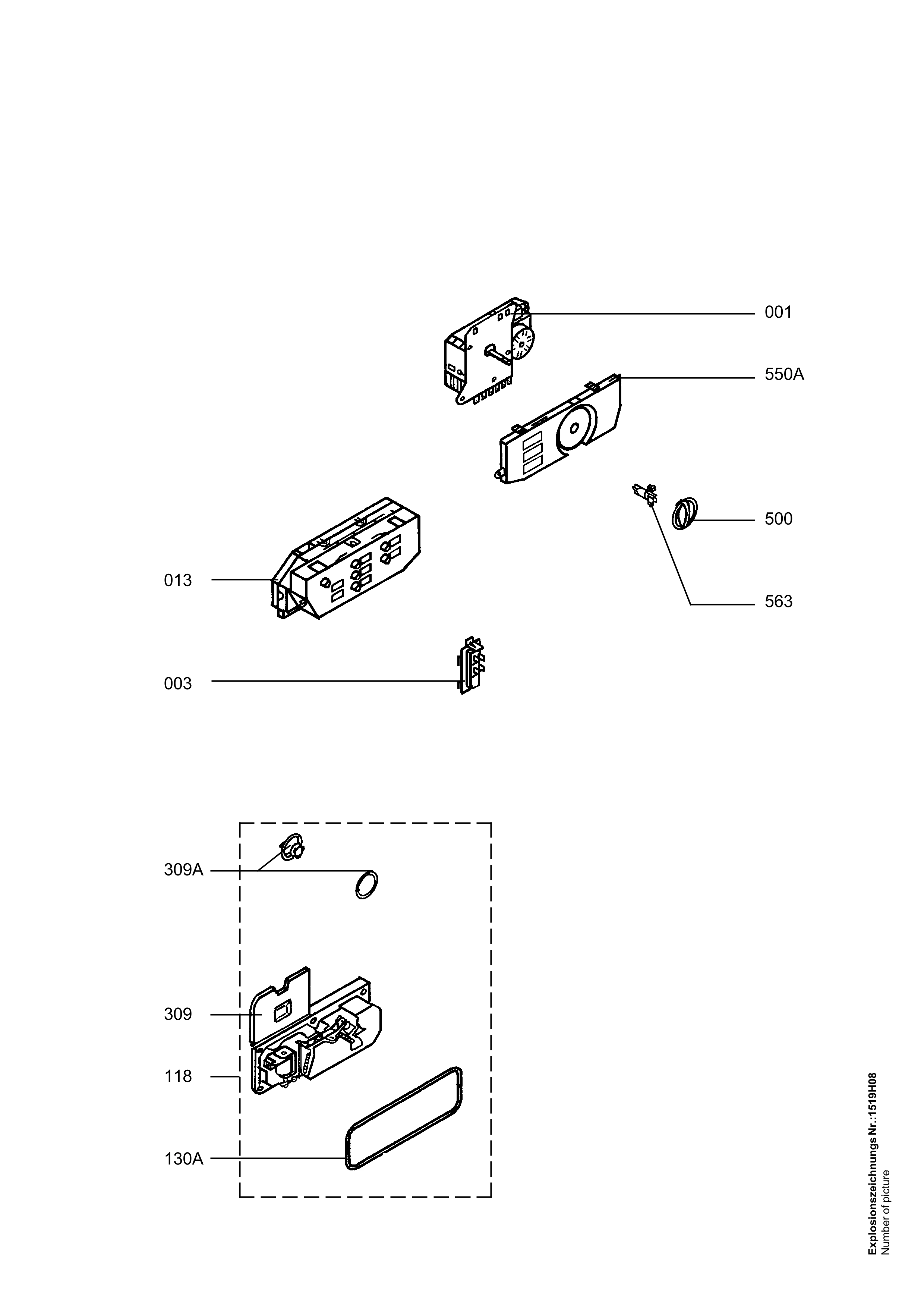 Explosionszeichnung AEG 91123222501 FAV4055 W