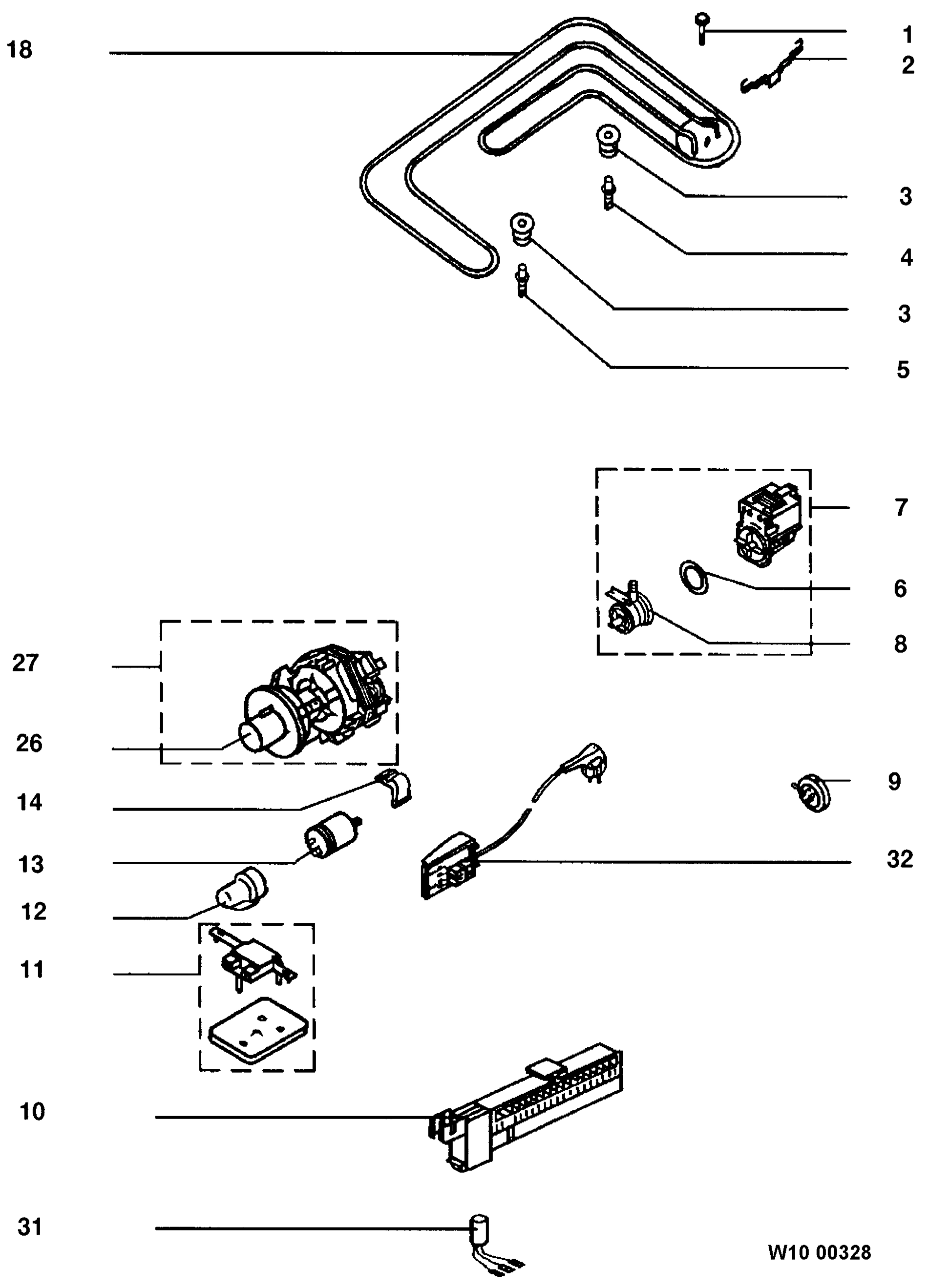 Explosionszeichnung AEG 91123406900 ESI661K