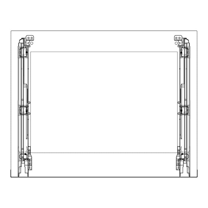 AEG Electrolux 140225496094 Frontscheibe - Frontscheibe,inox,596x471mm