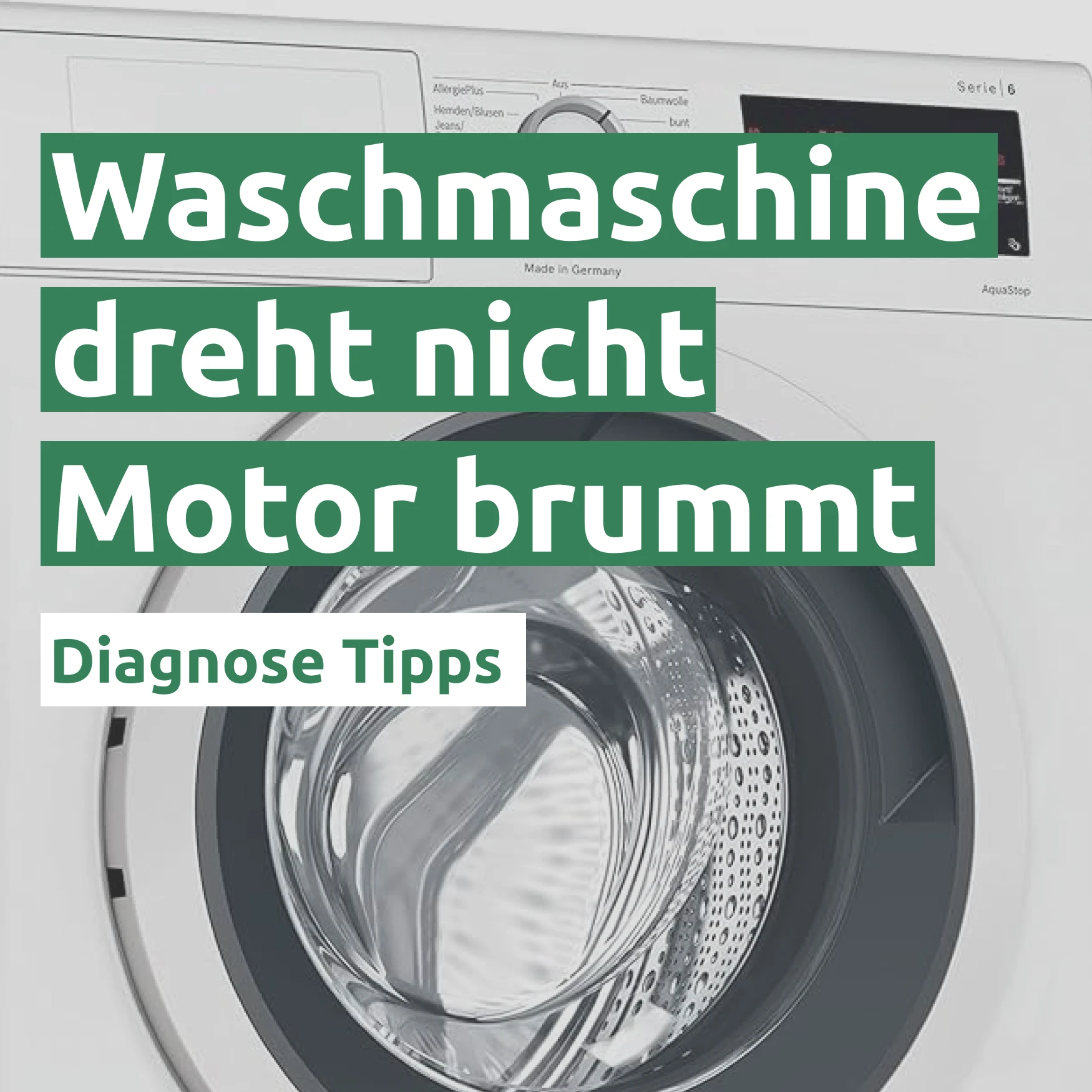 Waschmaschine dreht nicht Motor brummt