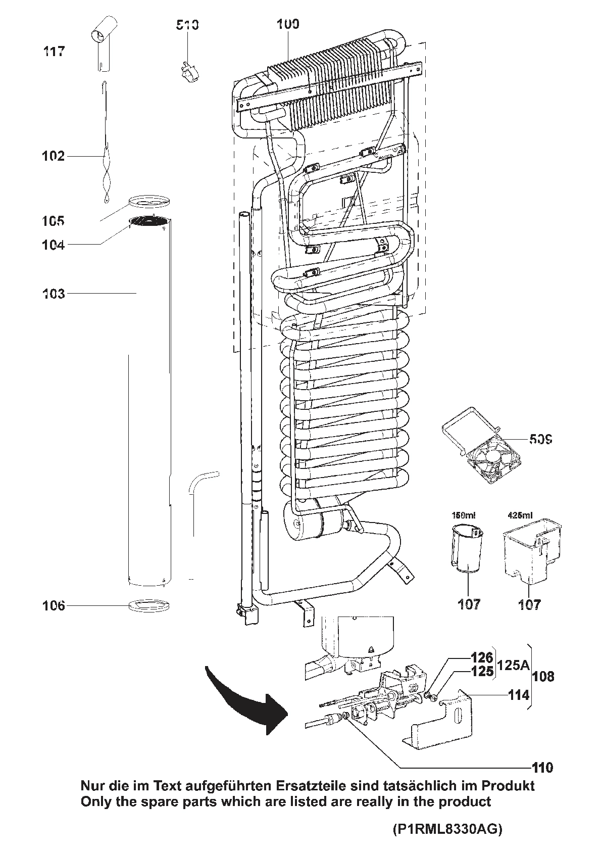 Explosionszeichnung Dometic 921712595 RML9430