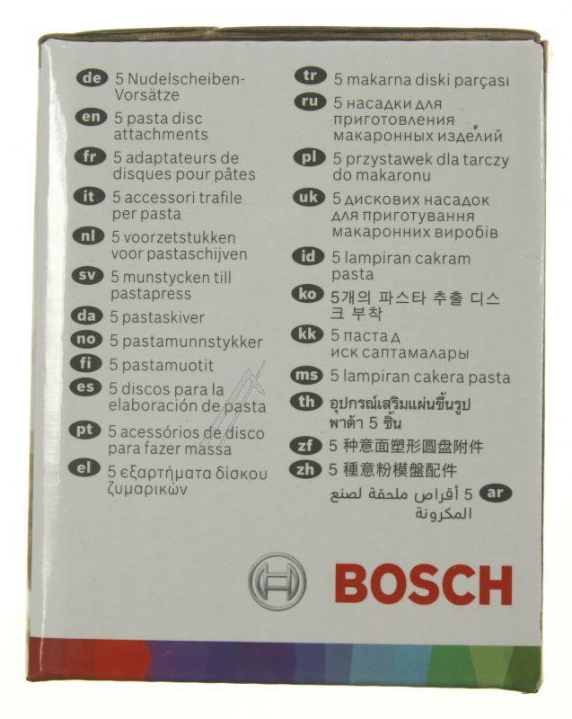 BSH Bosch Siemens 17000967 - Nudelvorsätze, 5 verschiedene pasta-scheiben für mum9 fleischwolf