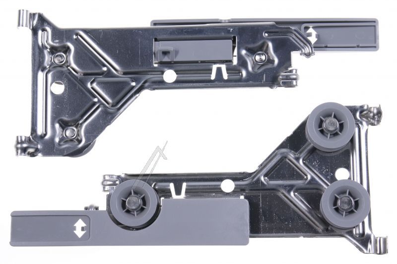 BSH Bosch Siemens 00648570 Schiene - Rackmatik-verstellplatte set rechts + links, mit rollen und montageanleitung