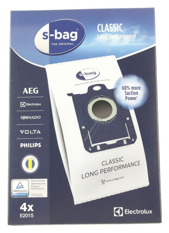 AEG Electrolux 9001684589 Staubsaugerbeutel - E201s e201s 4 staubbeutel s-bag classic long performance