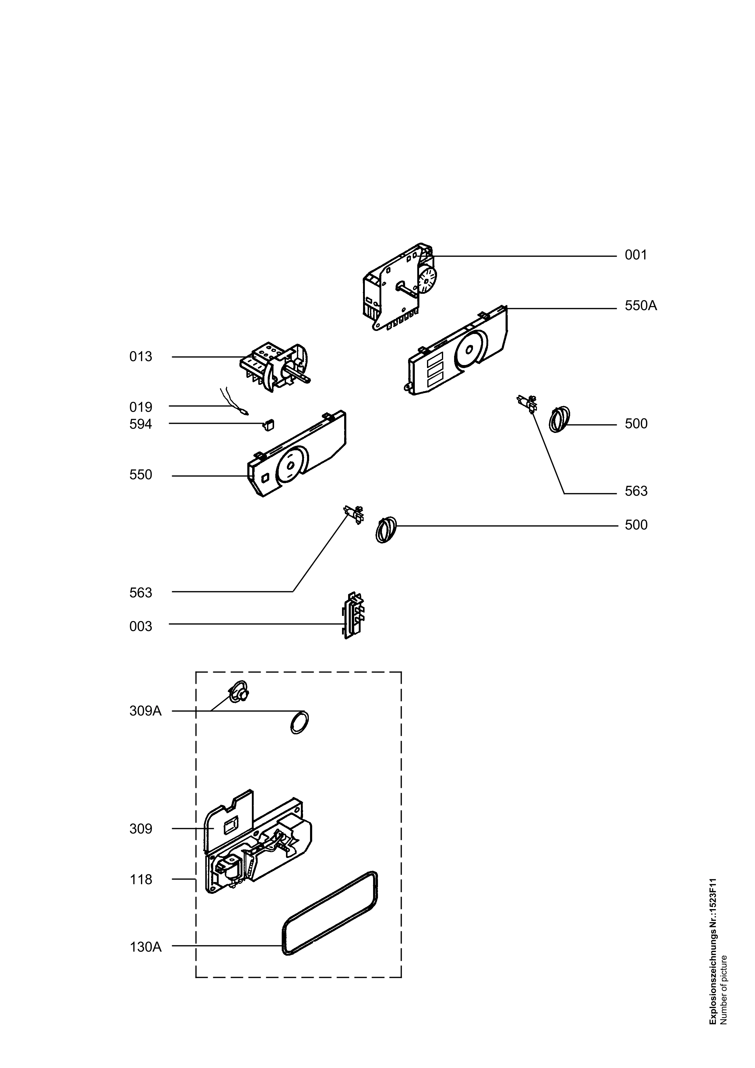 Explosionszeichnung AEG 91123605801 ESF641W