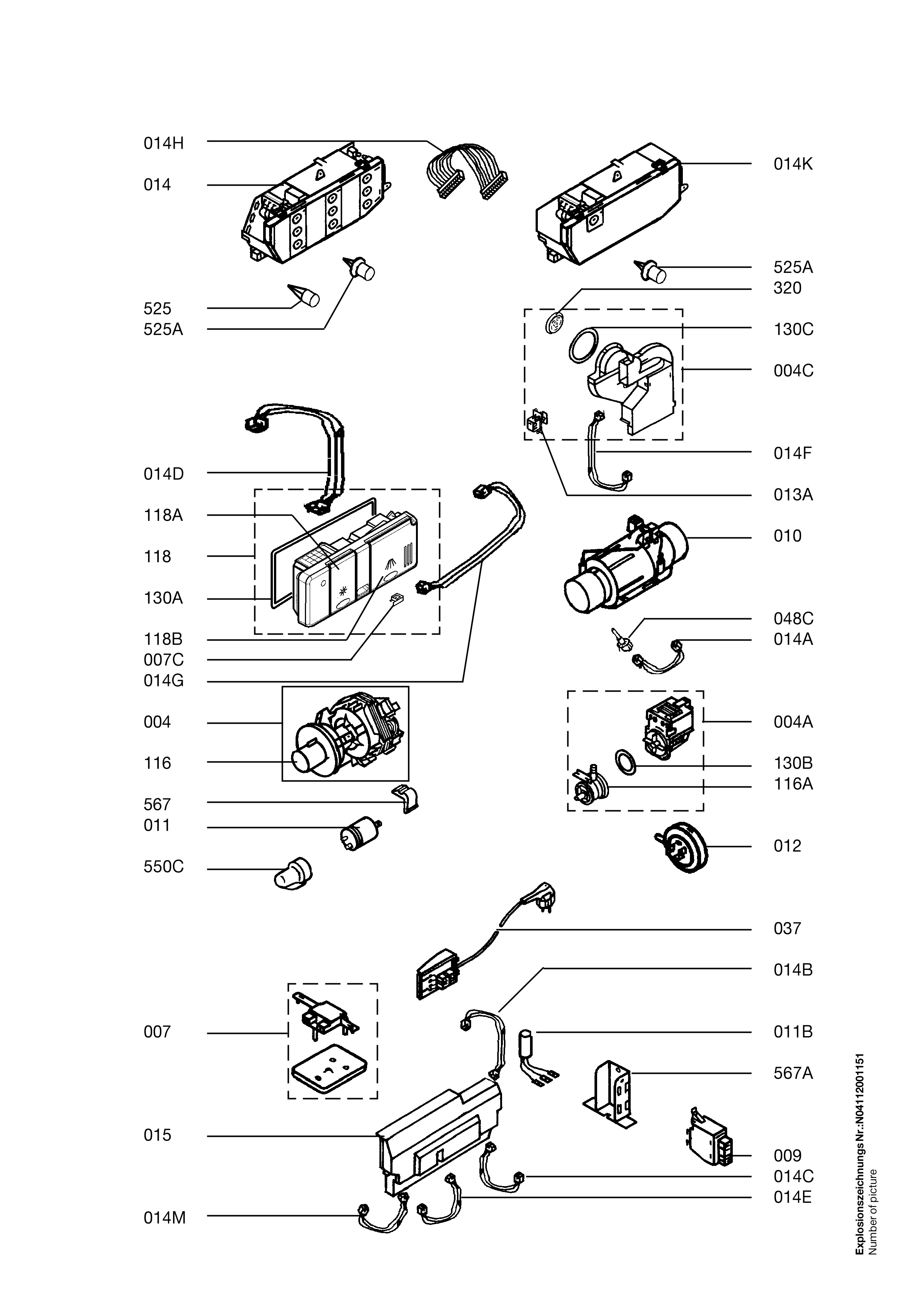 Explosionszeichnung AEG 91123240901 FAV50819 -W