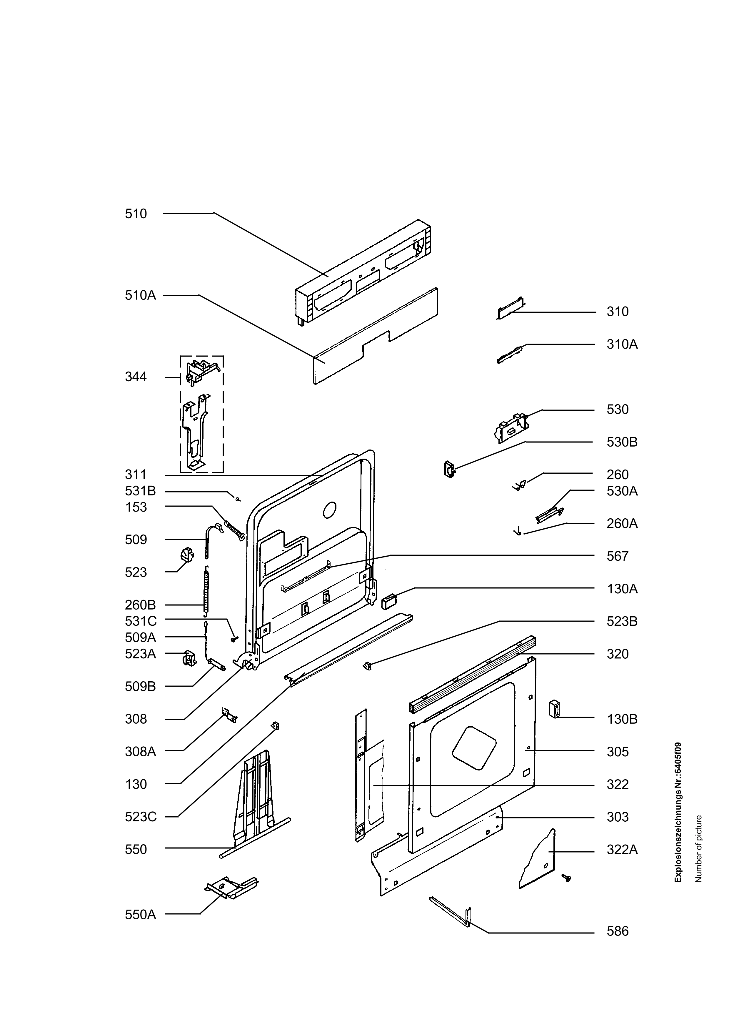 Explosionszeichnung AEG 91123406600 ESI 630