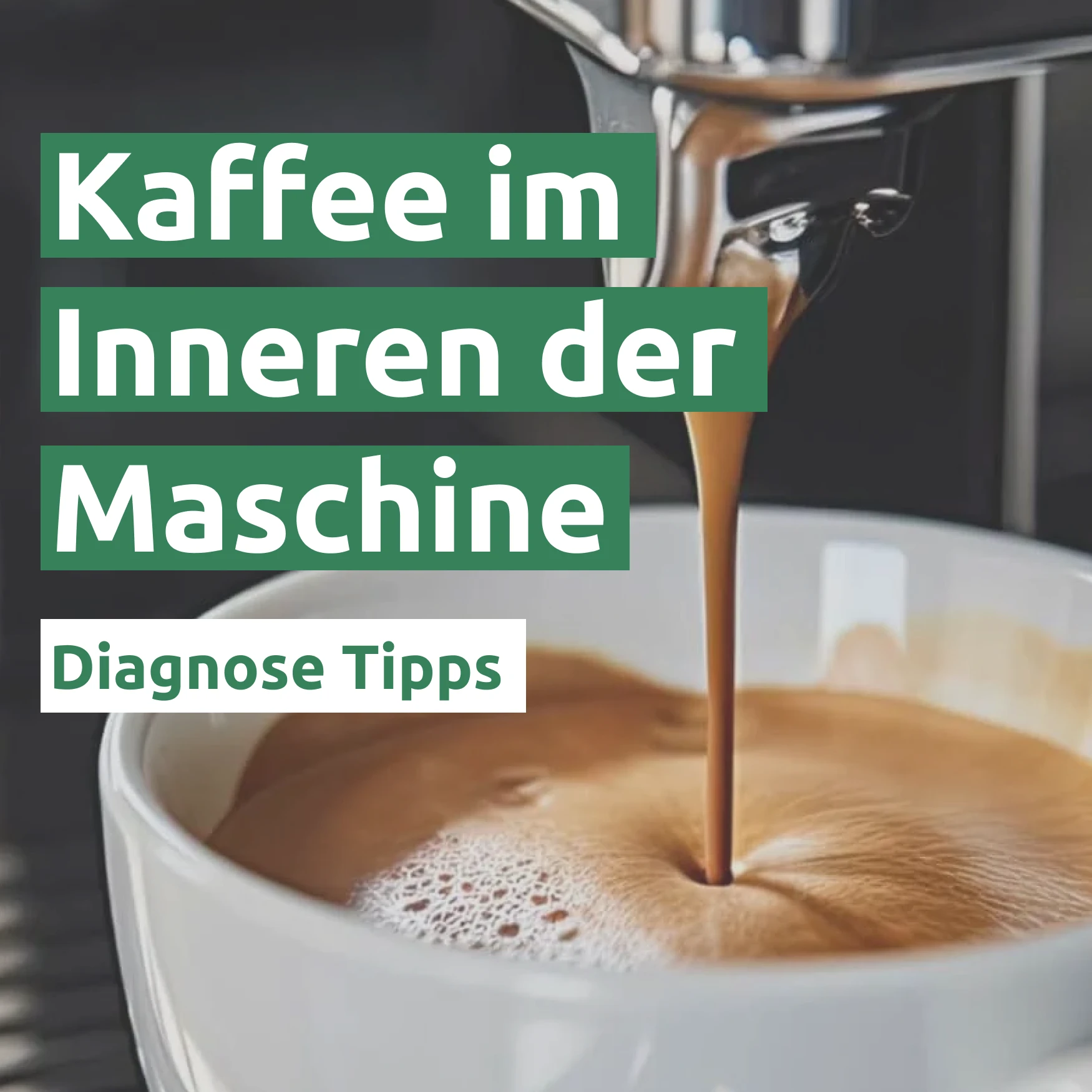 Kaffee im Inneren der Maschine