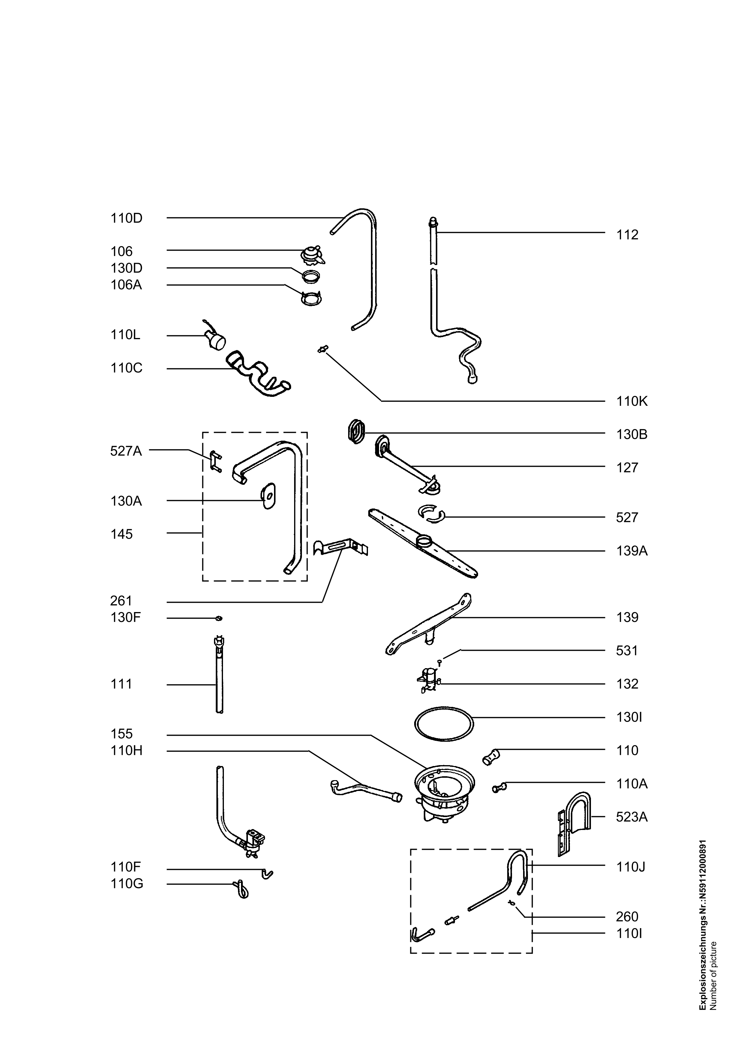 Explosionszeichnung AEG 91123481000 FAV33052IW