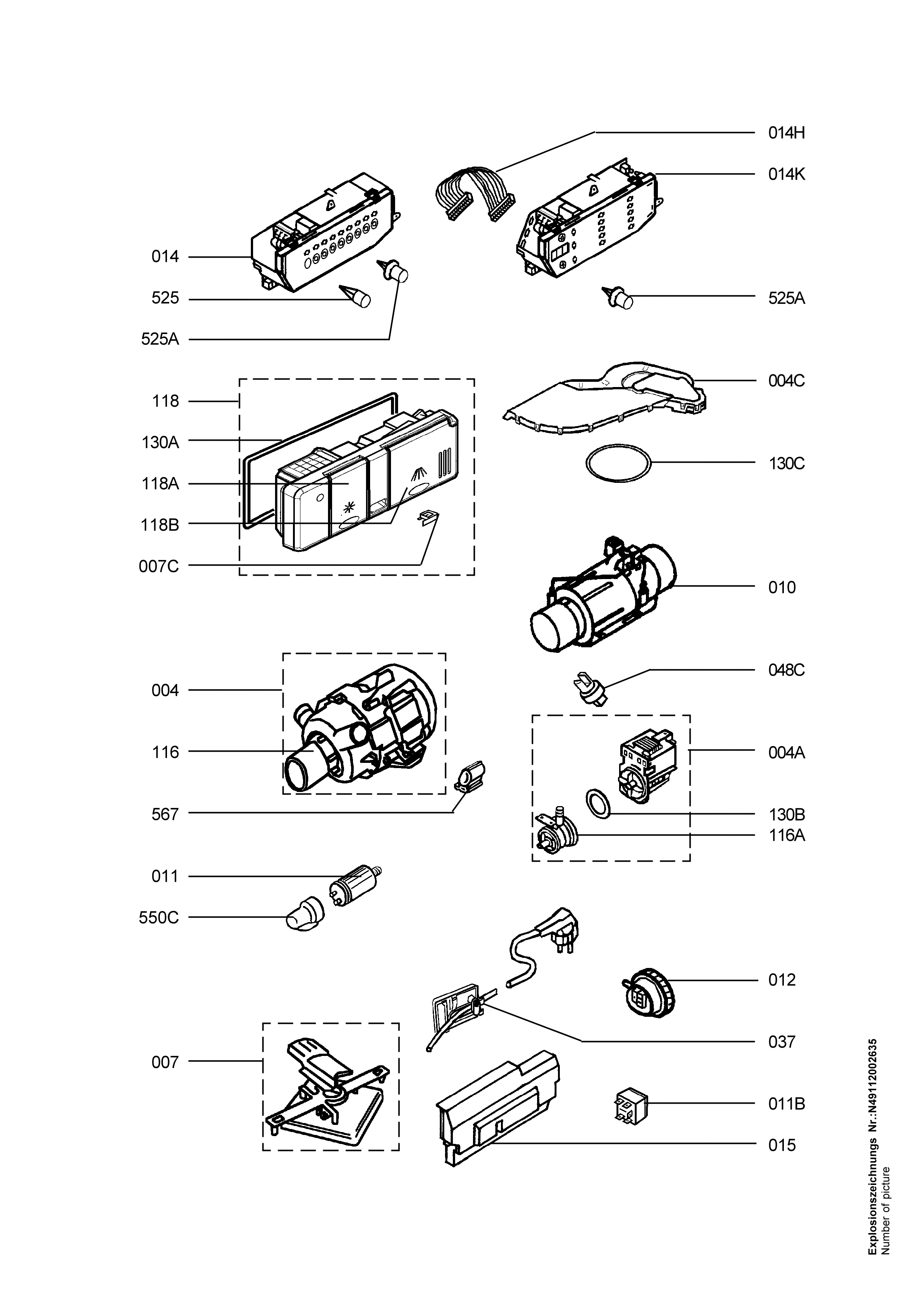 Explosionszeichnung AEG 91123476301 FAV64050I-D