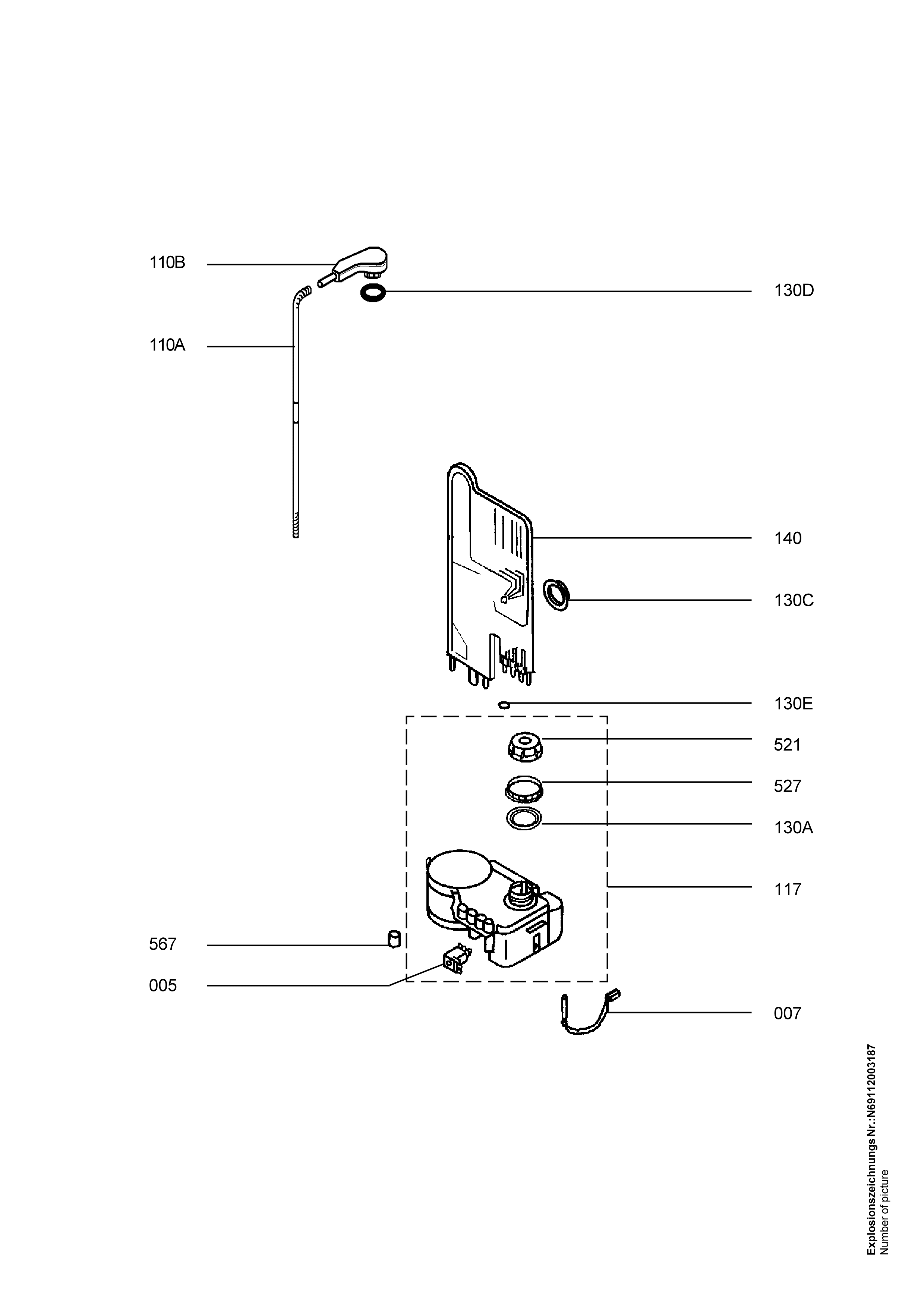 Explosionszeichnung AEG 91137209100 FAV44080IW