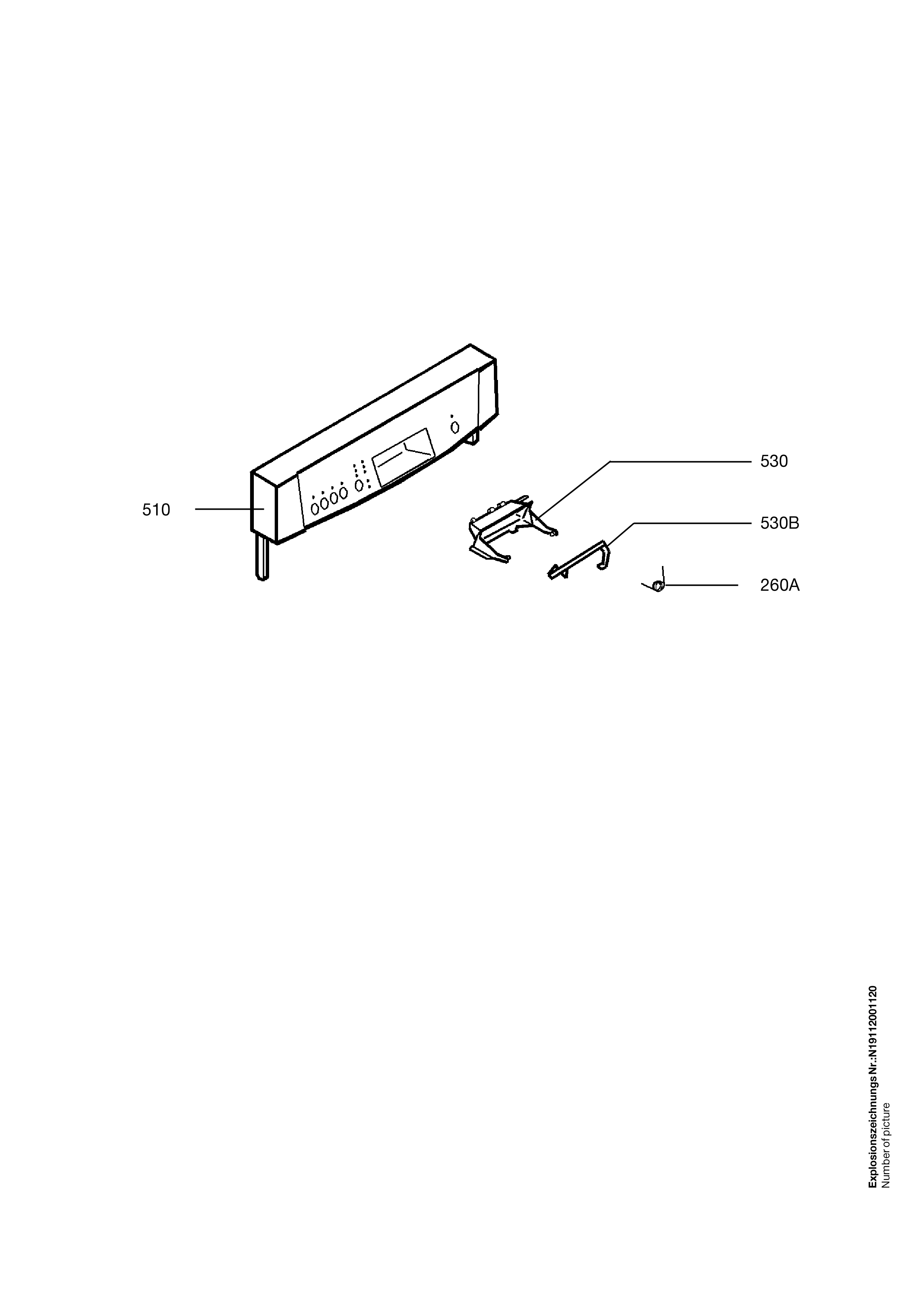 Explosionszeichnung AEG 91123613200 ESF 6260 W
