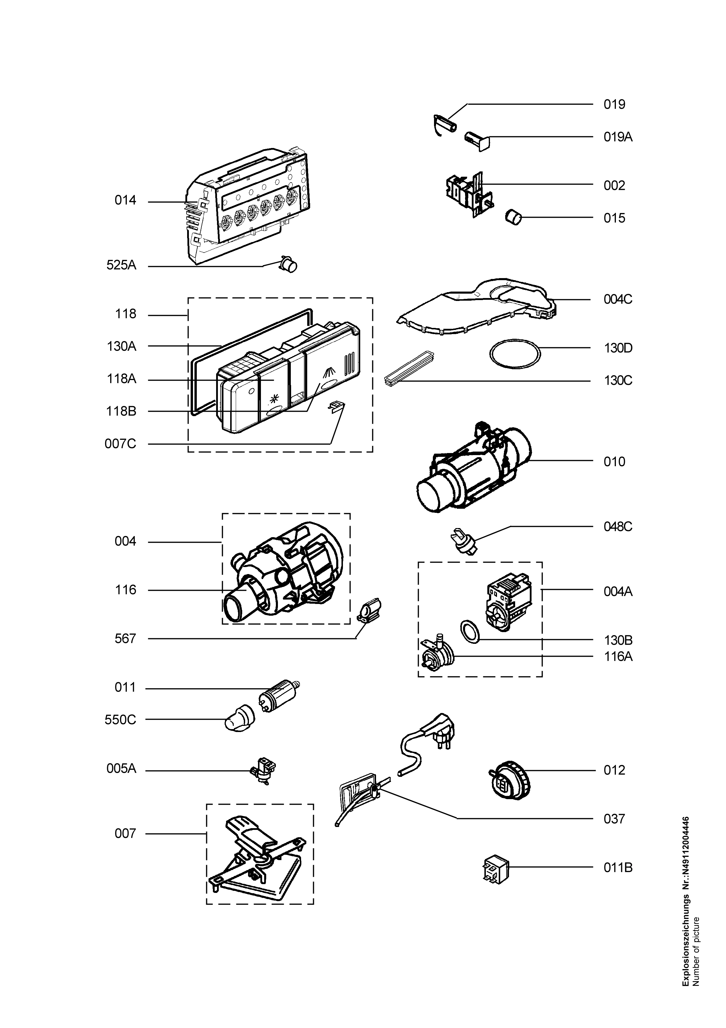 Explosionszeichnung AEG 91123627901 ESF 6238 X