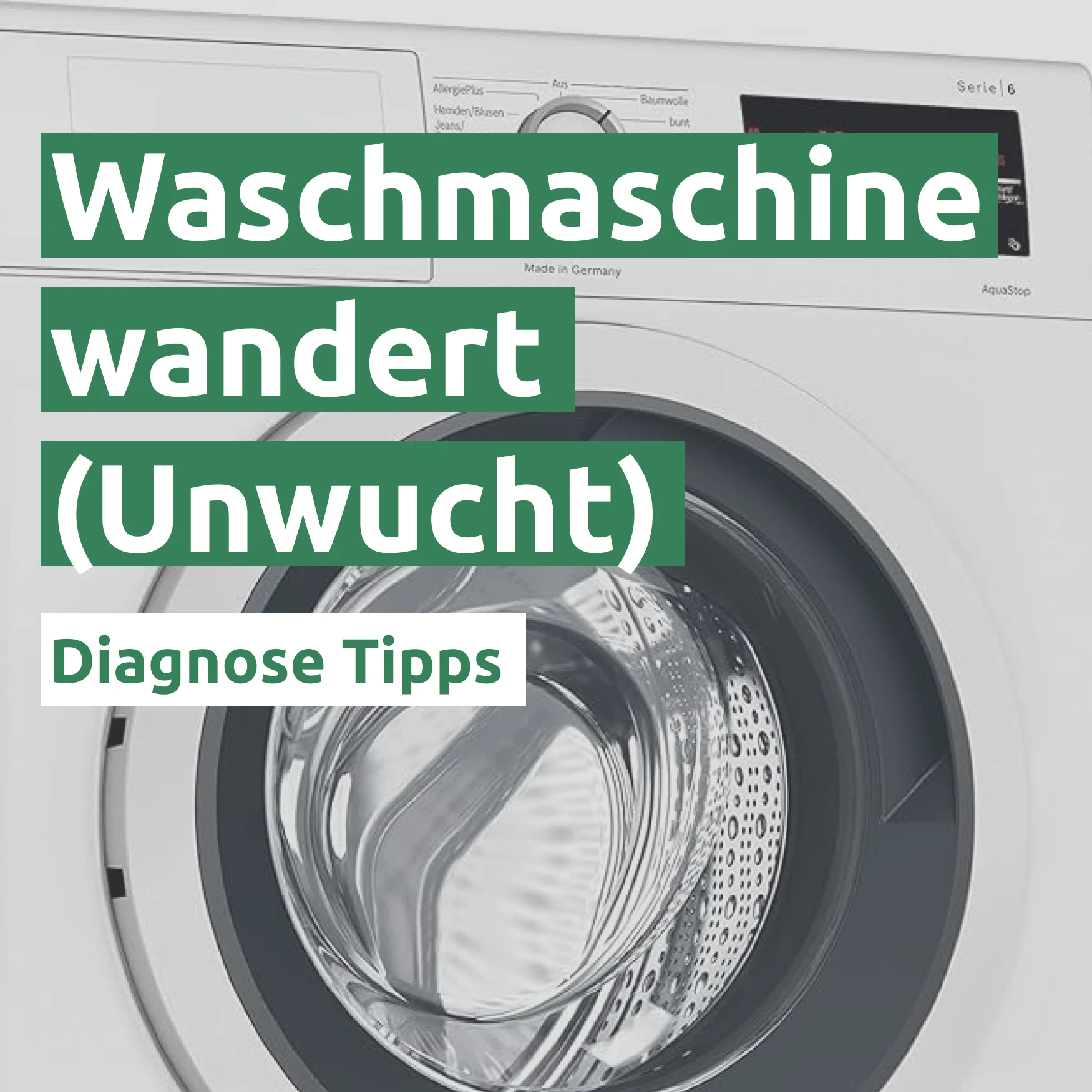 Waschmaschine wandert (Unwucht)